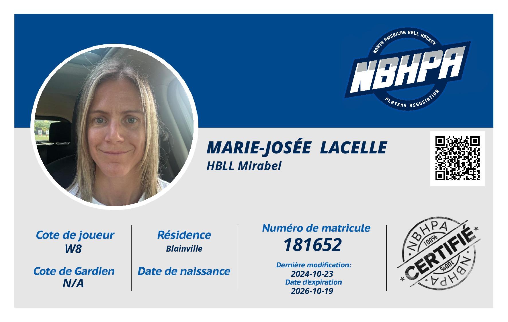 Marie-Josée  Lacelle