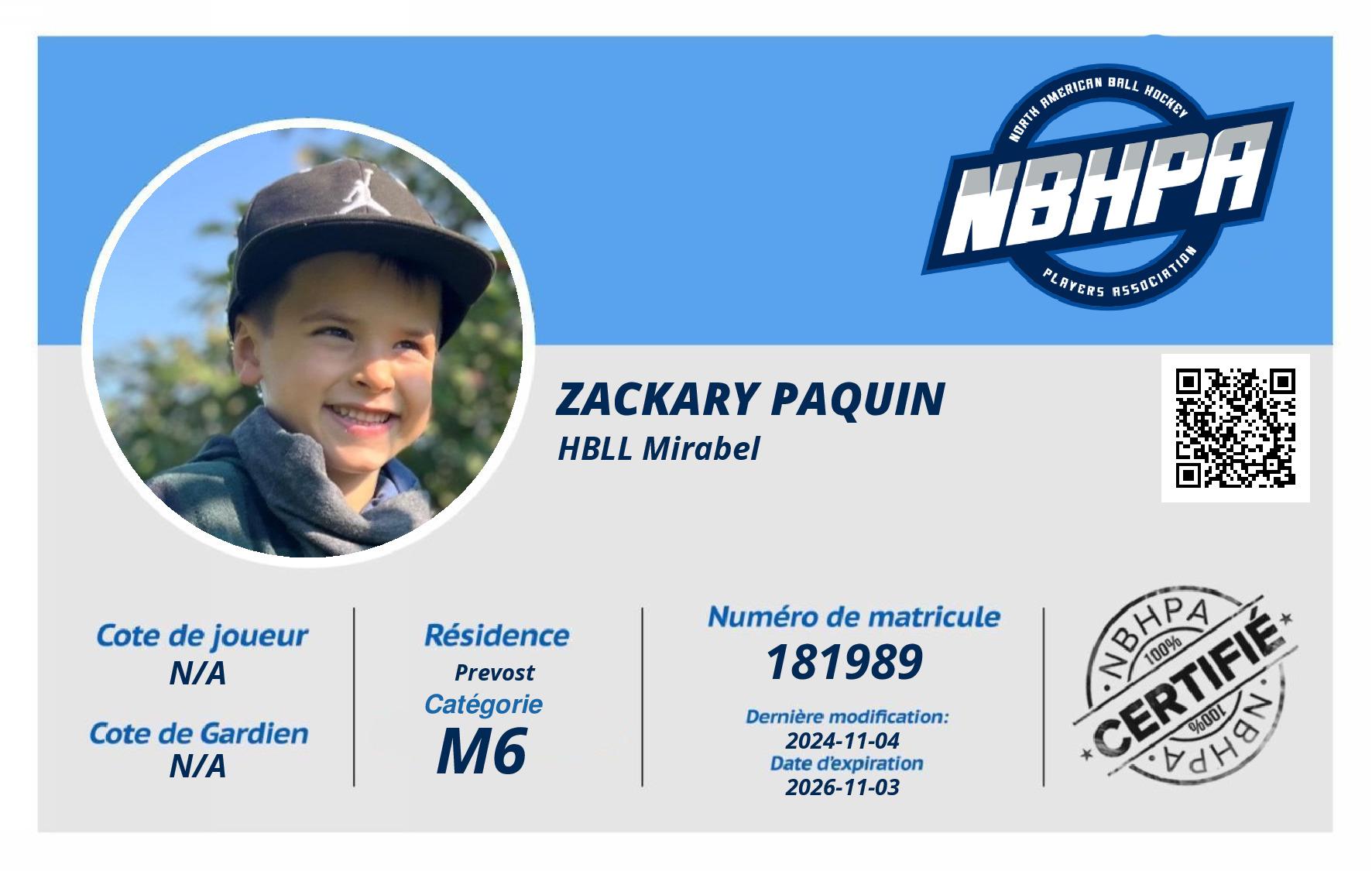 Zackary Paquin