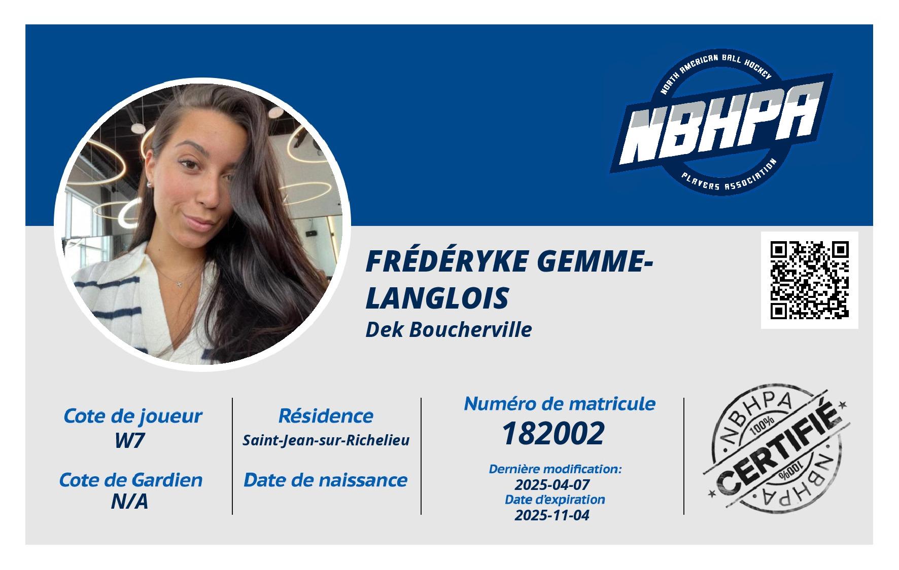 Frédéryke Gemme-Langlois