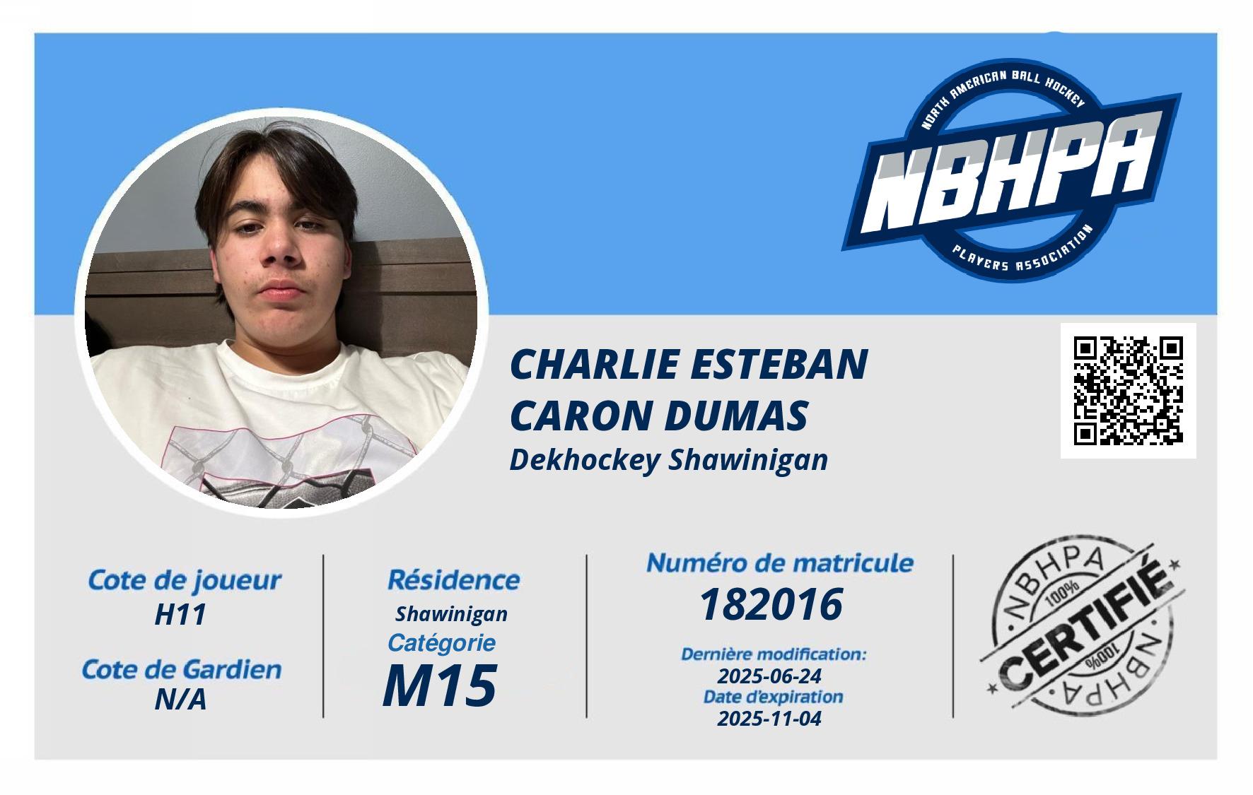 Charlie Esteban Caron Dumas