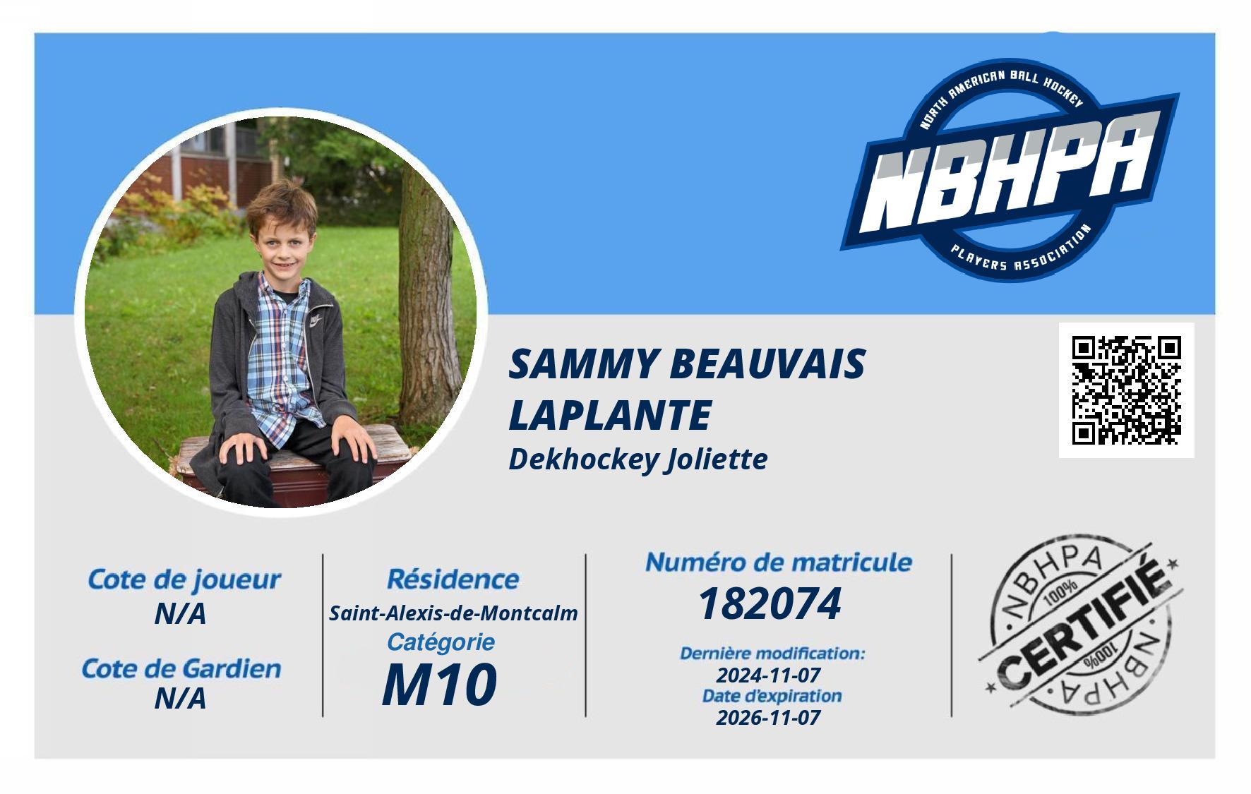 Sammy Beauvais Laplante