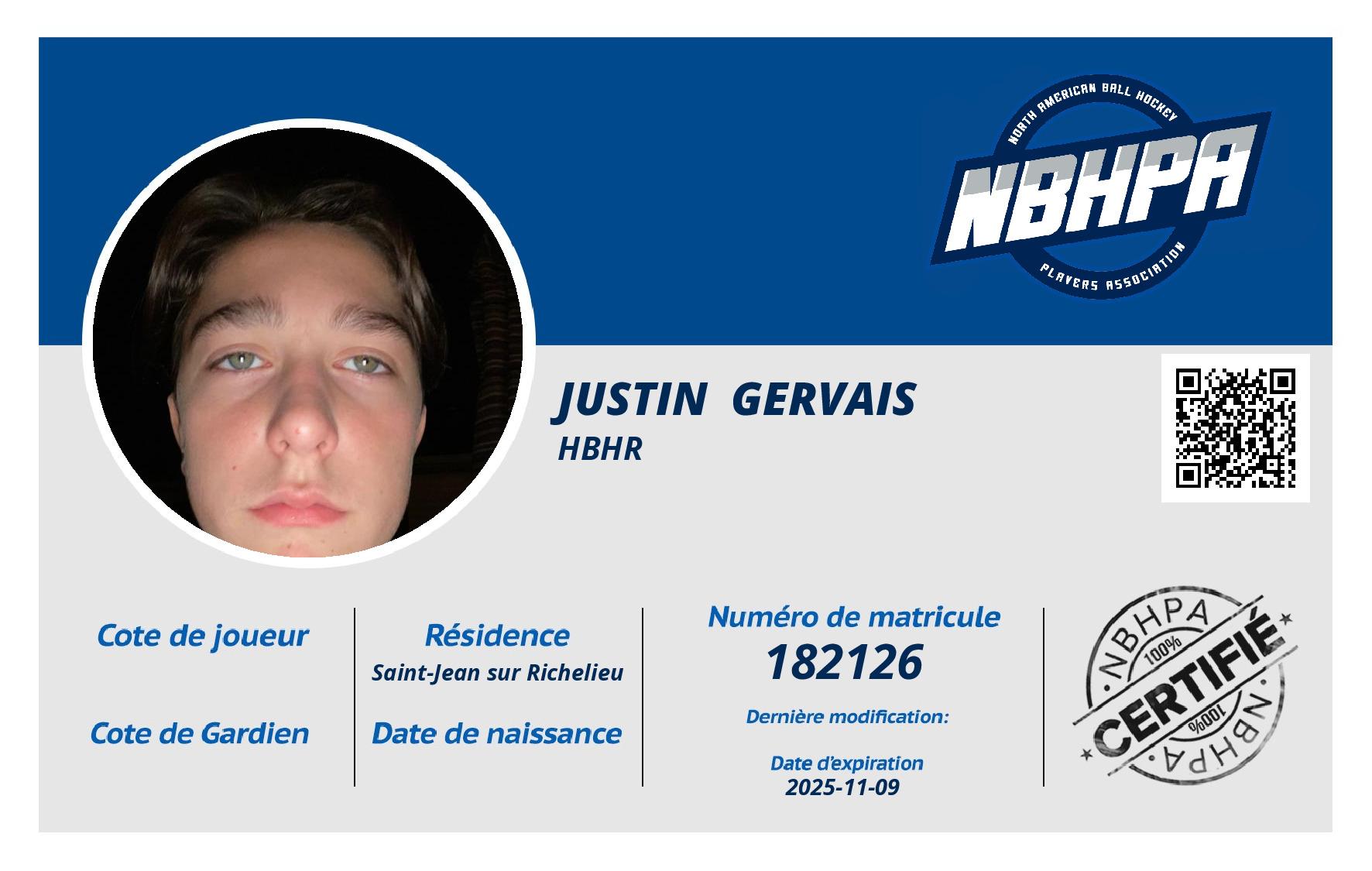Justin  Gervais