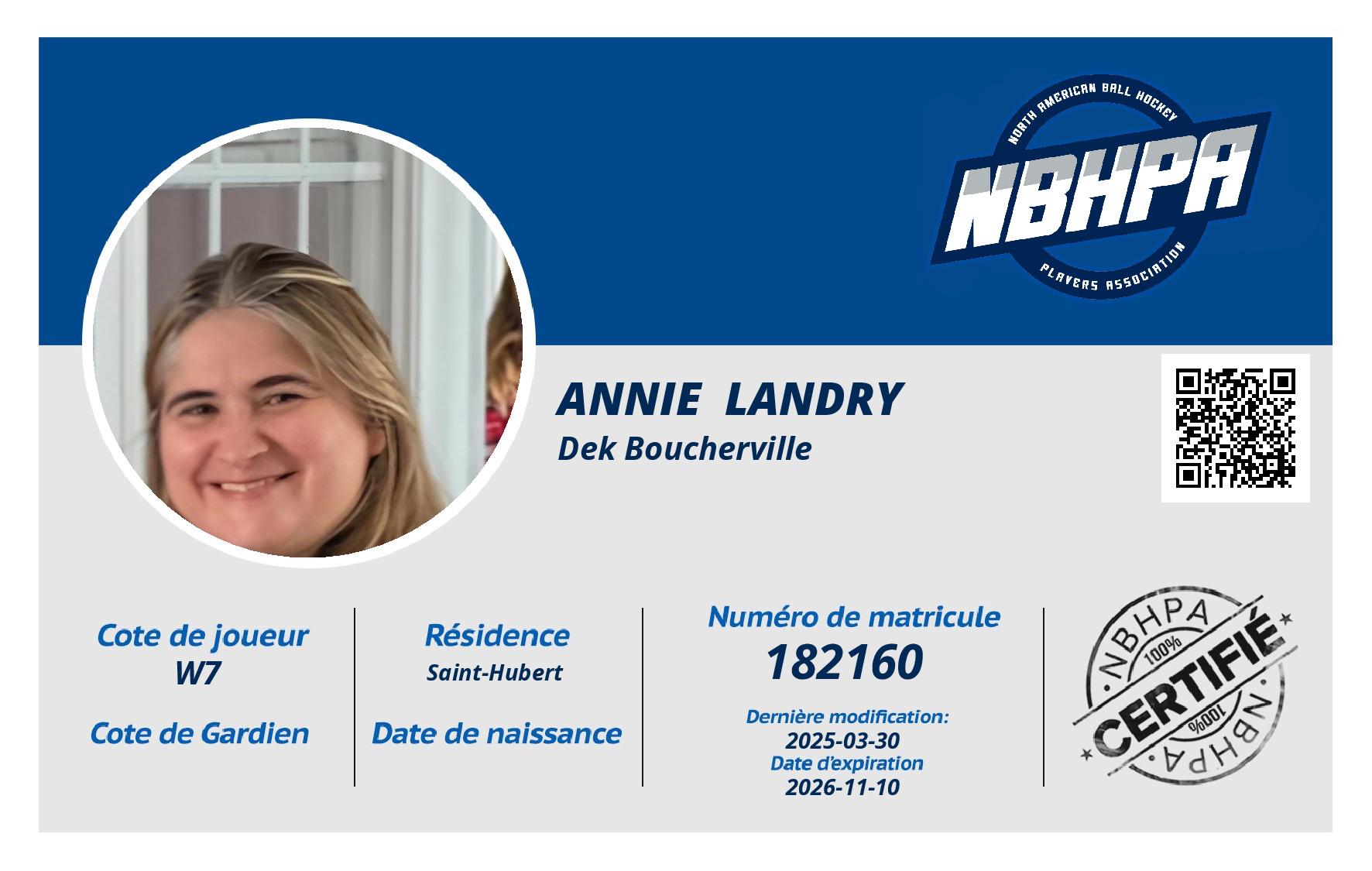 Annie  Landry