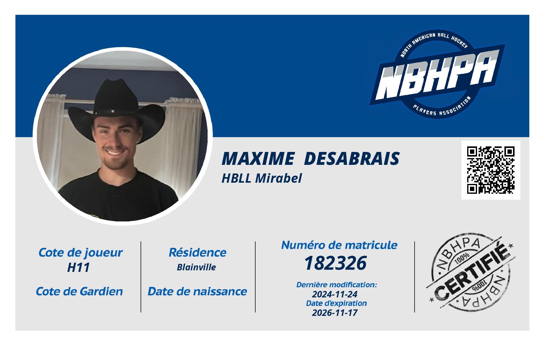 Maxime  Desabrais 