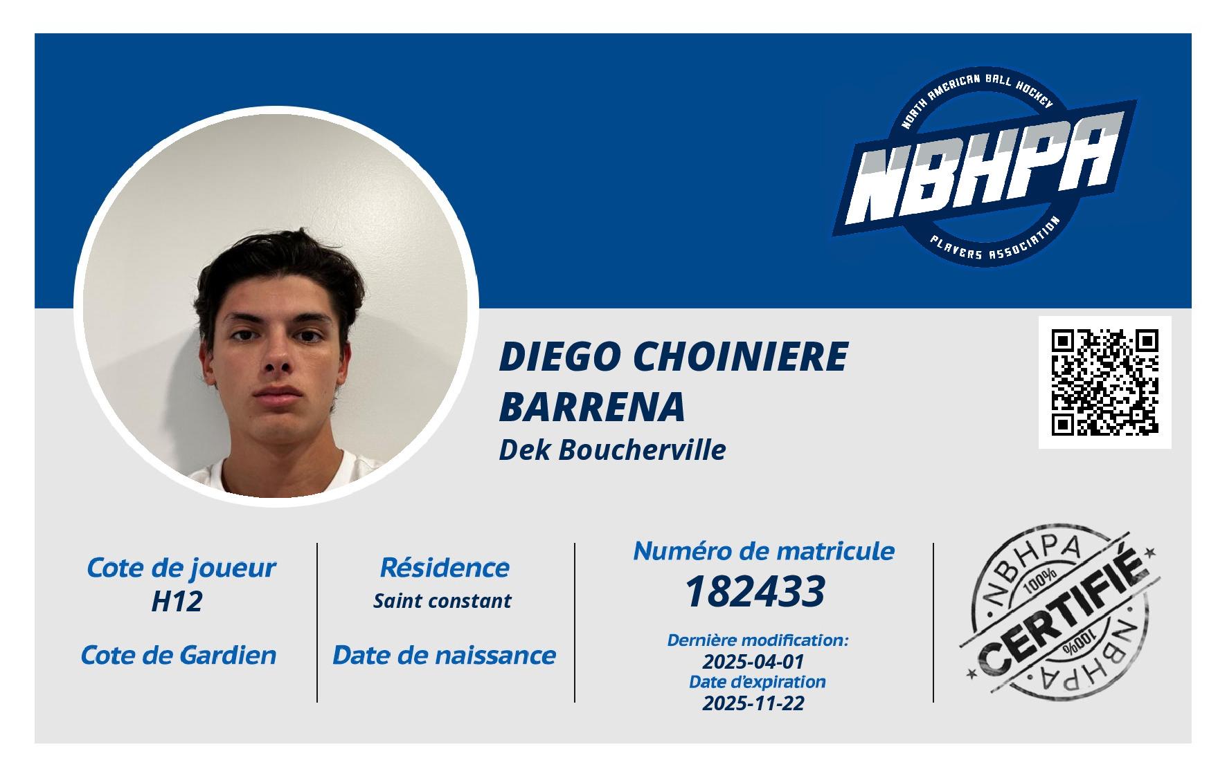 Diego Choiniere Barrena