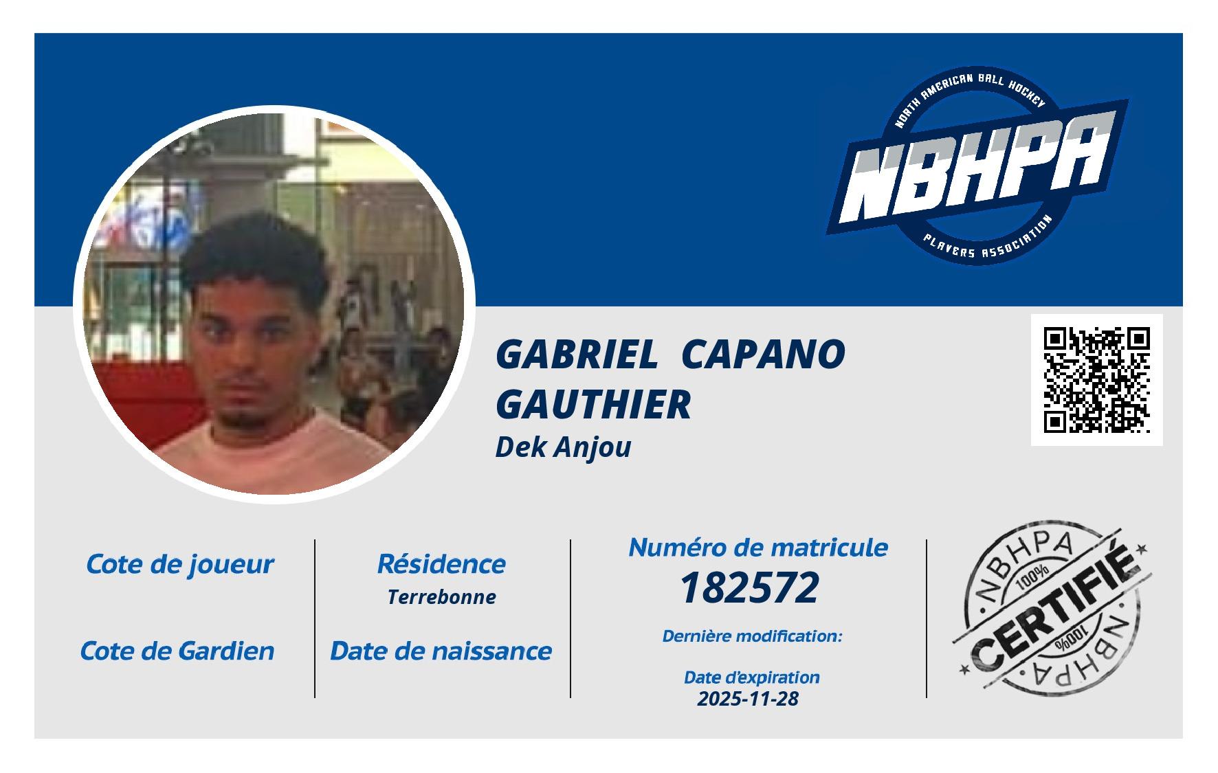 Gabriel  Capano Gauthier 