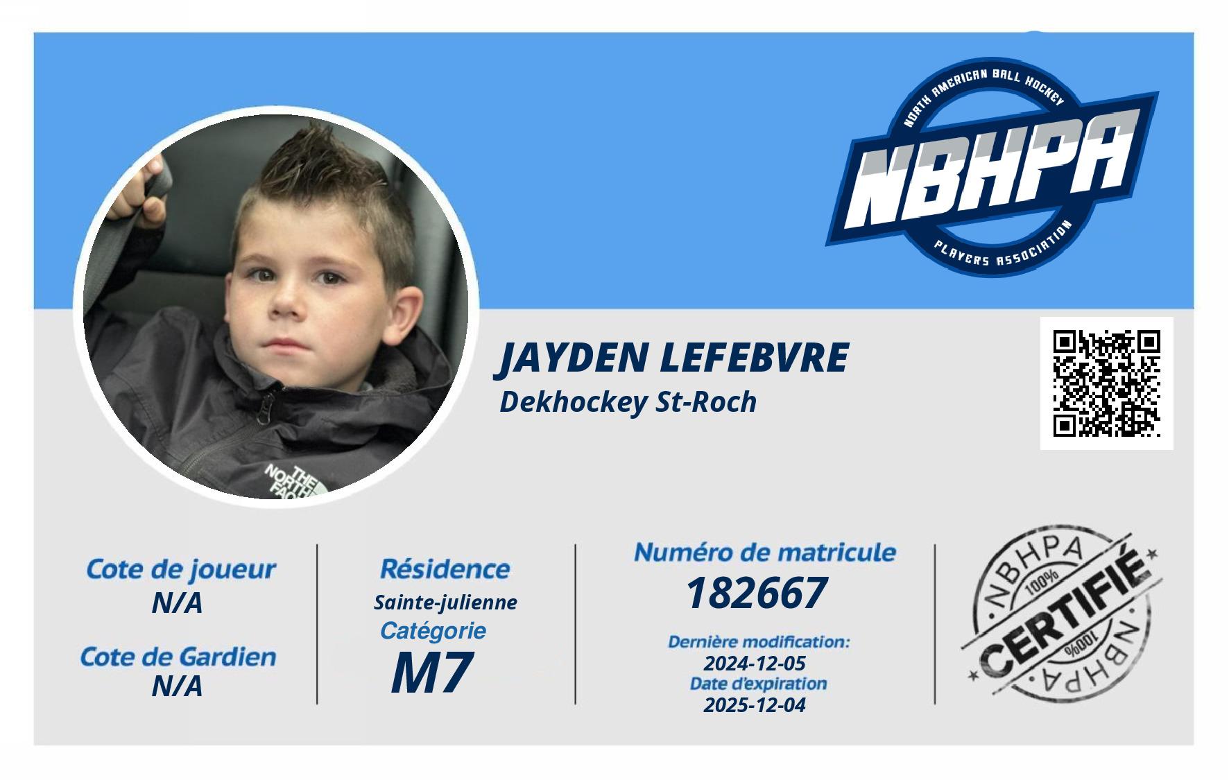 Jayden Lefebvre