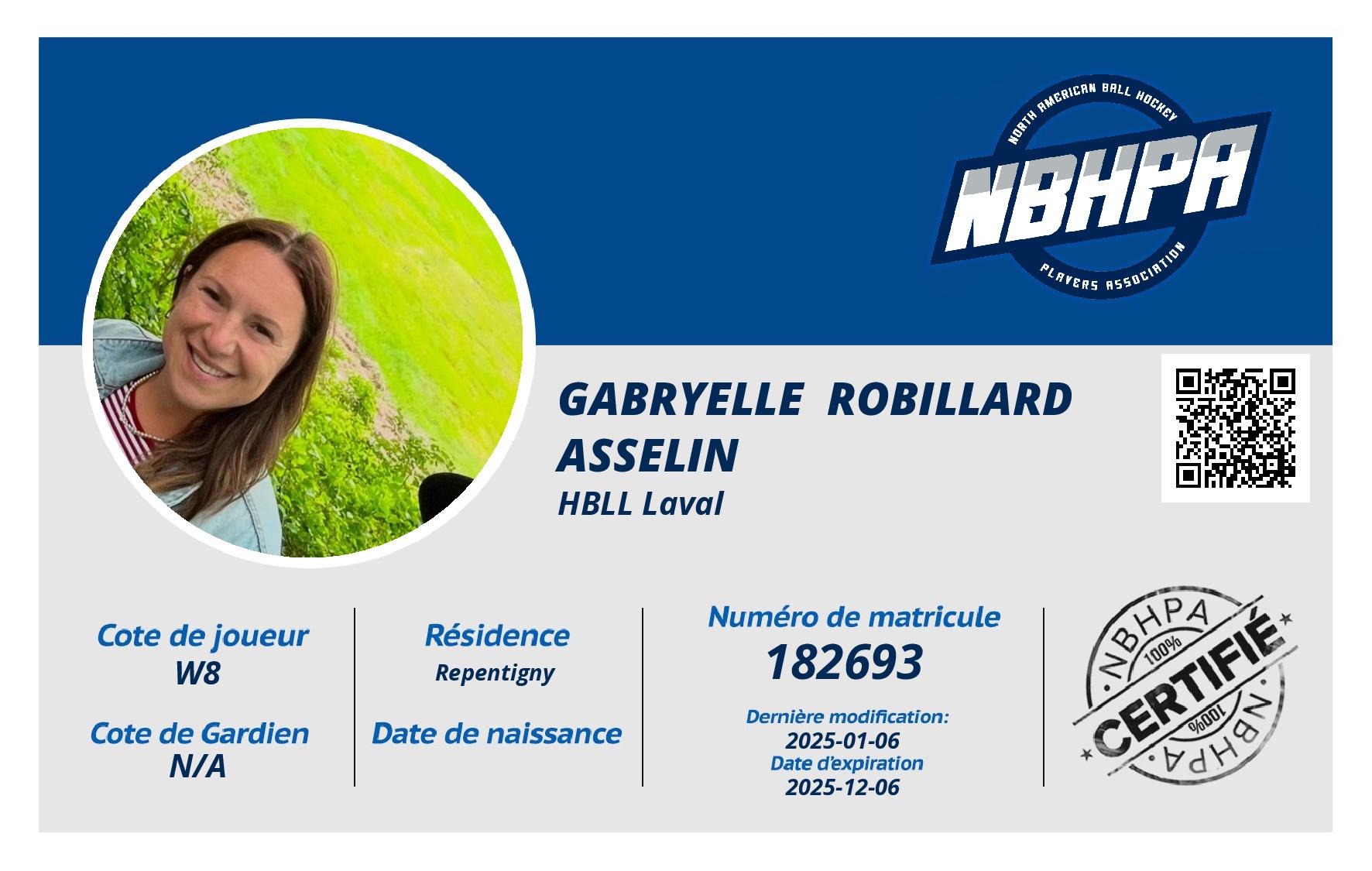 Gabryelle  Robillard Asselin