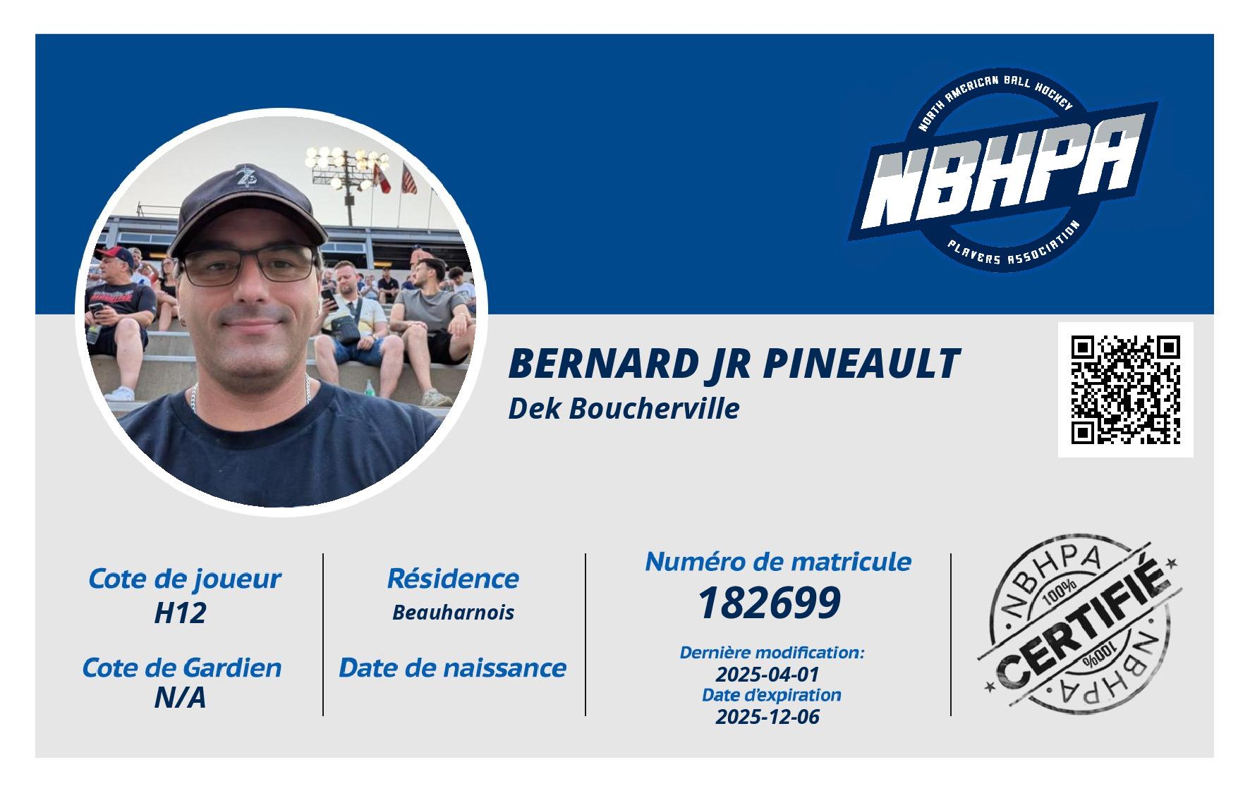 Bernard Jr Pineault