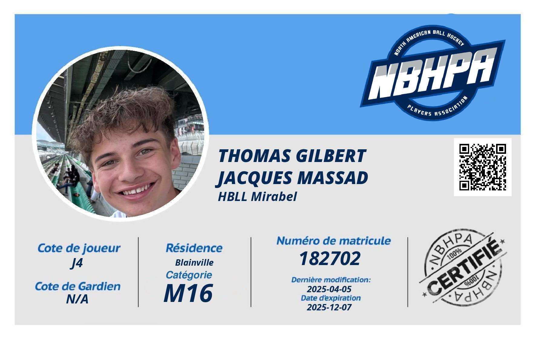 Thomas Gilbert Jacques Massad