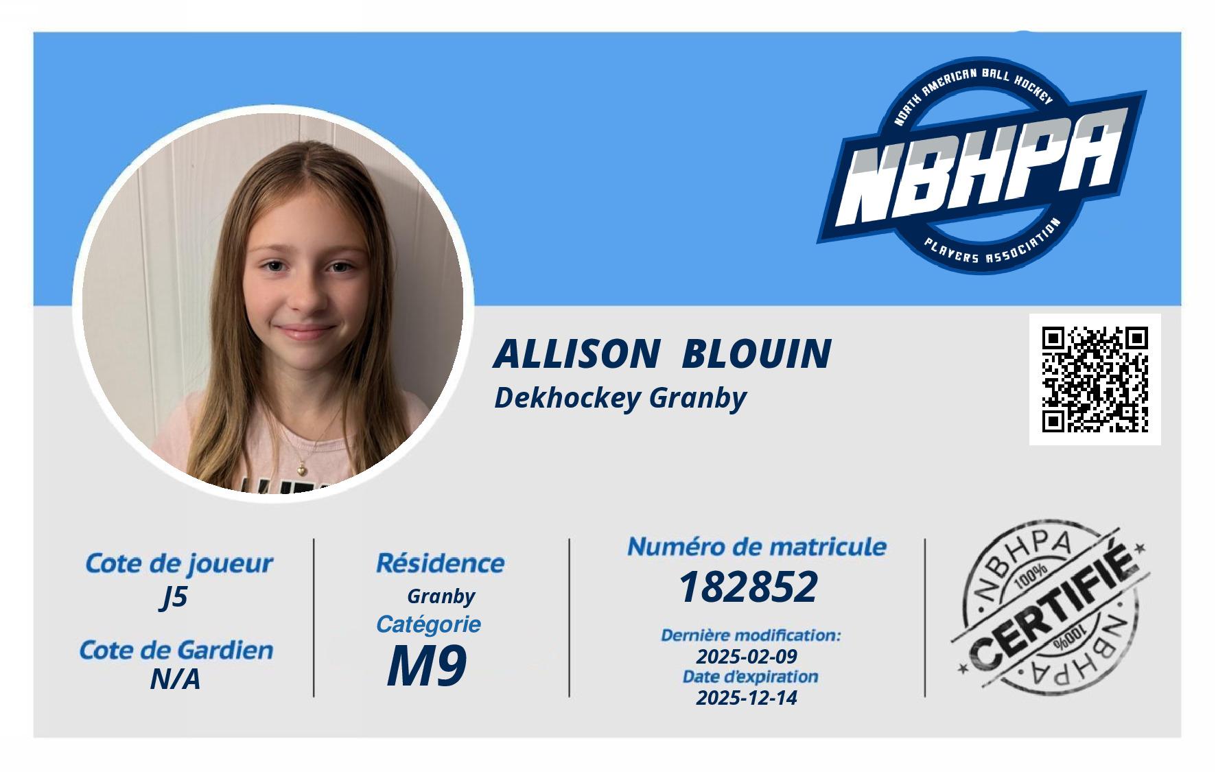 Allison  Blouin