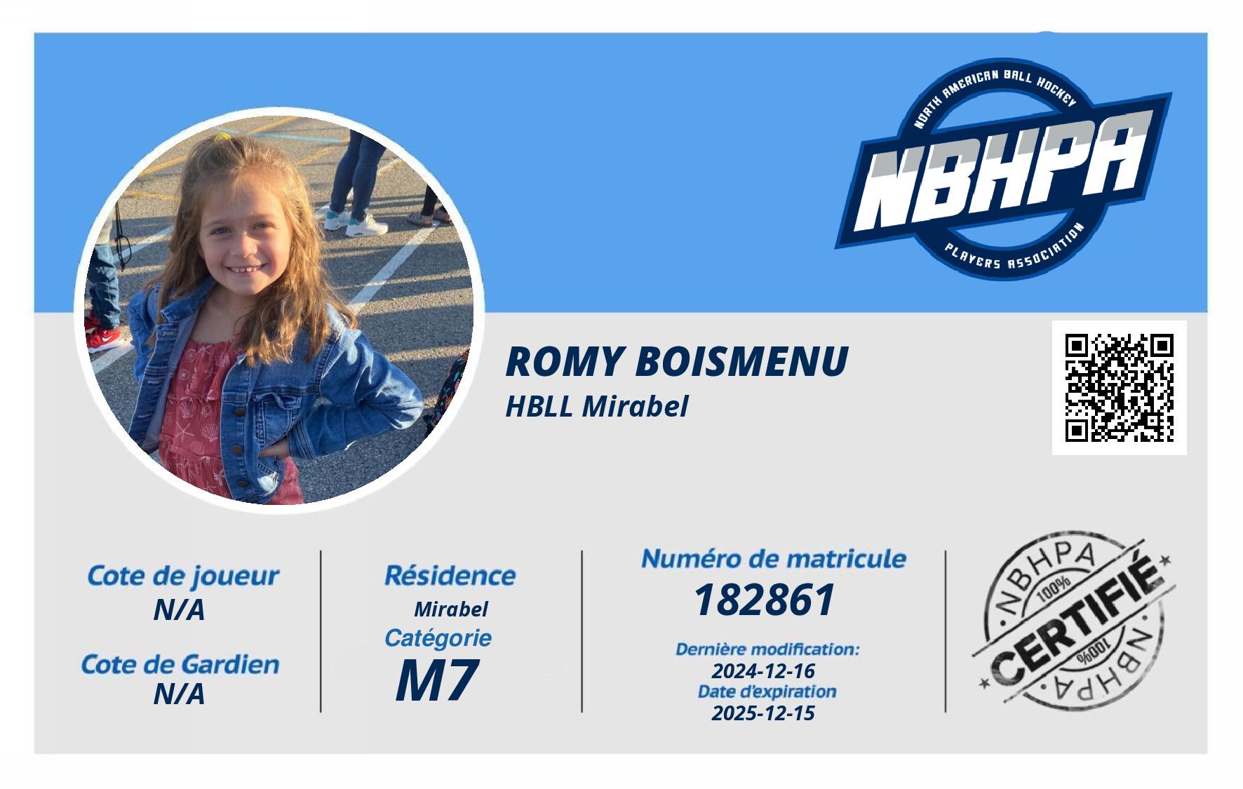 Romy Boismenu