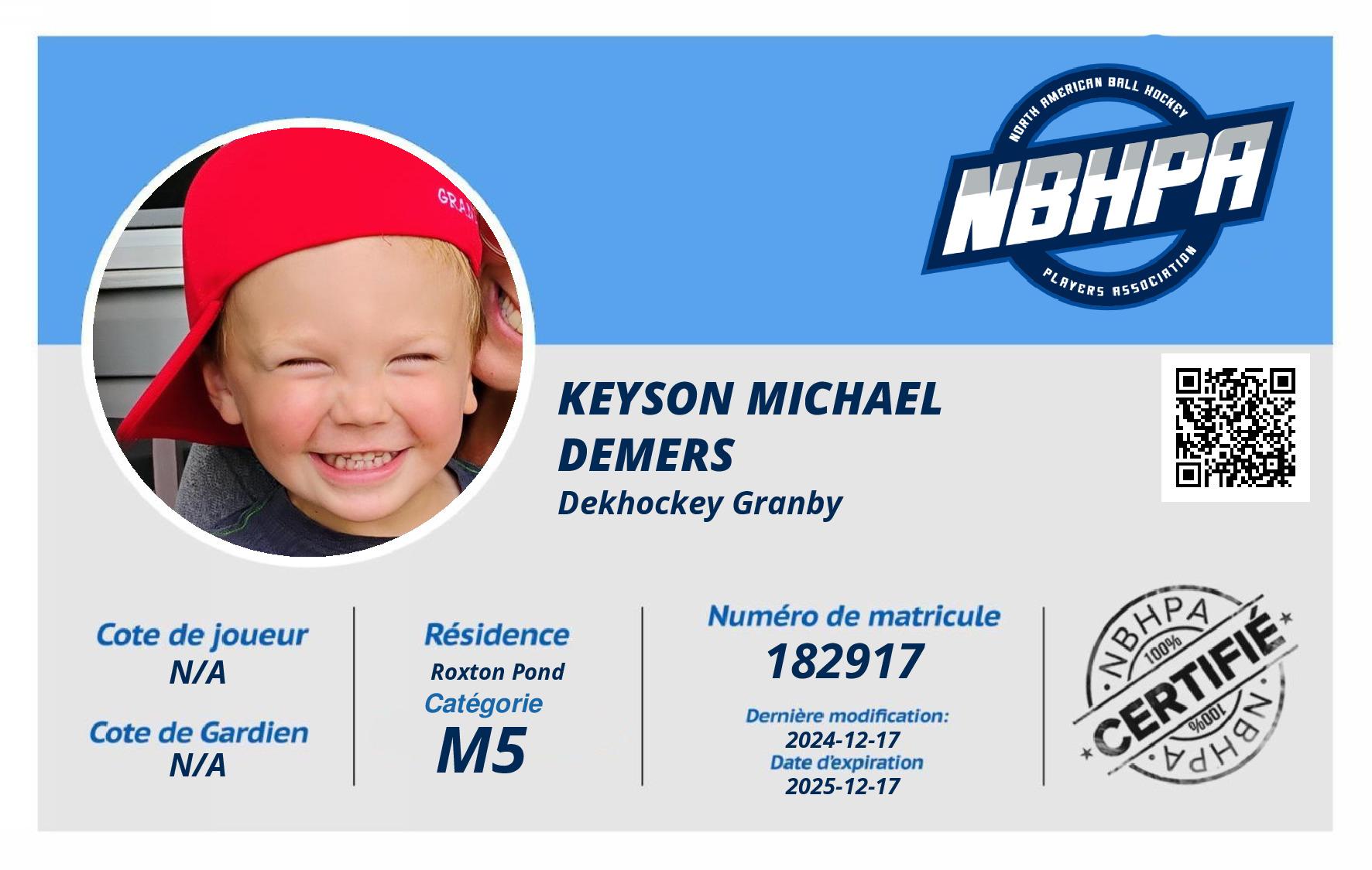Keyson Michael Demers