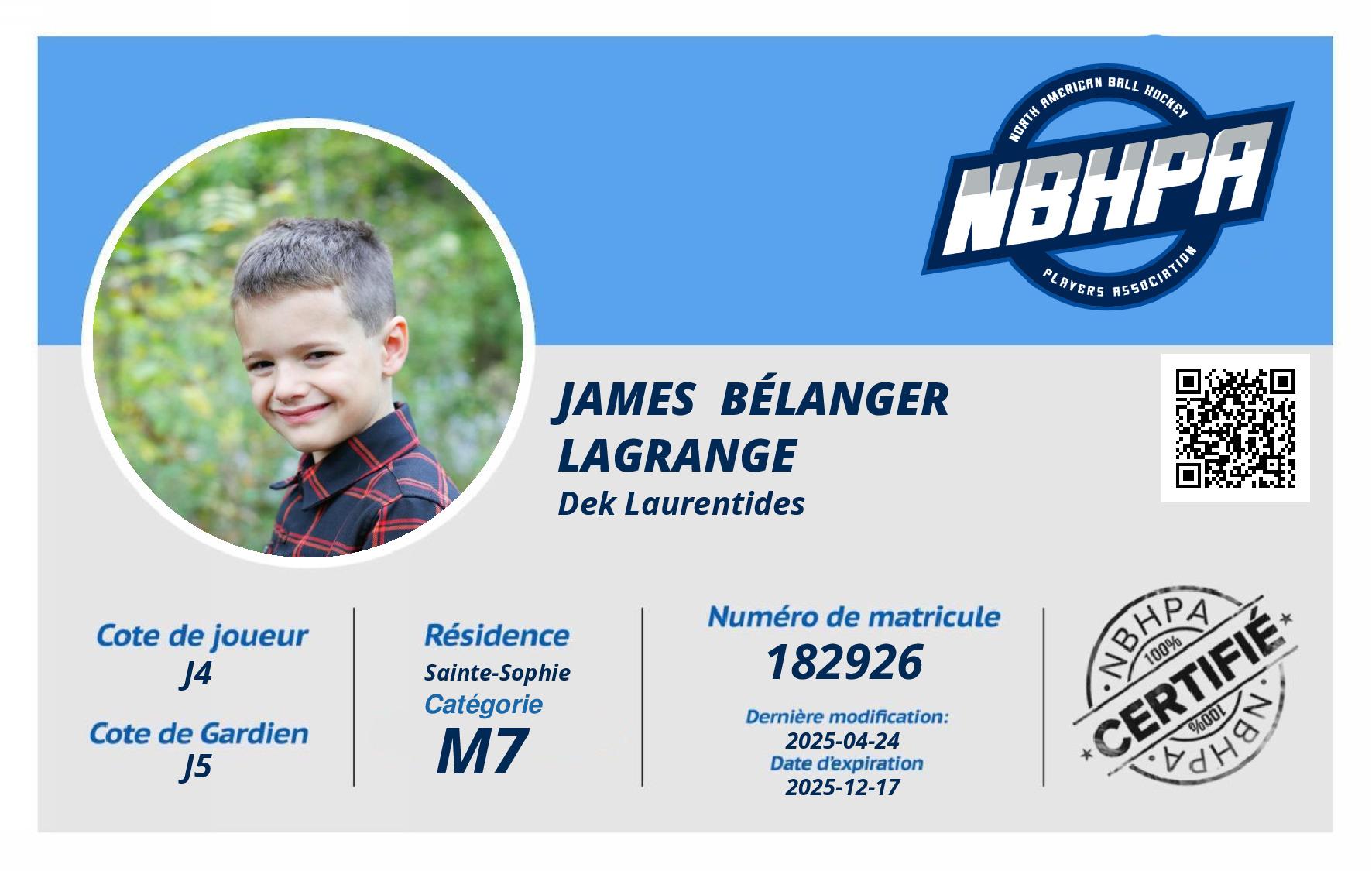 James  Bélanger Lagrange 