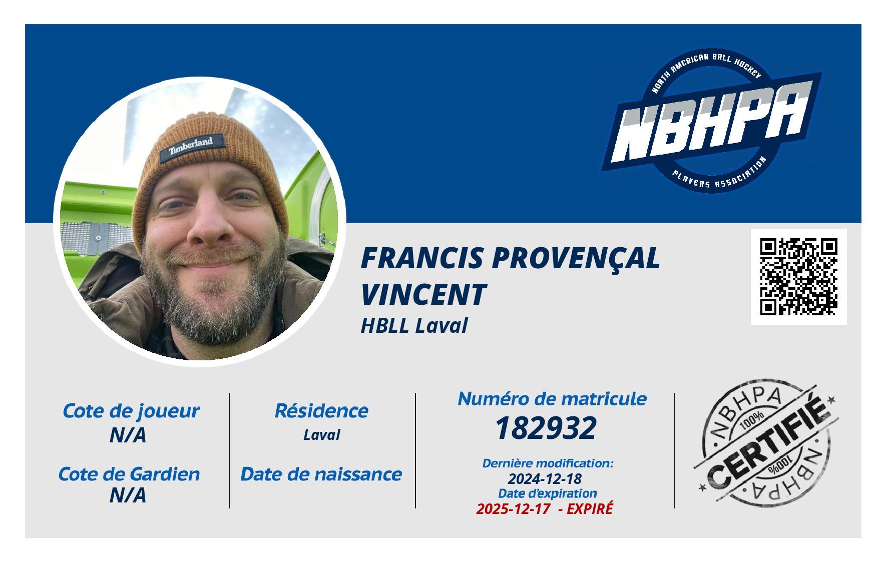 Francis Provençal Vincent