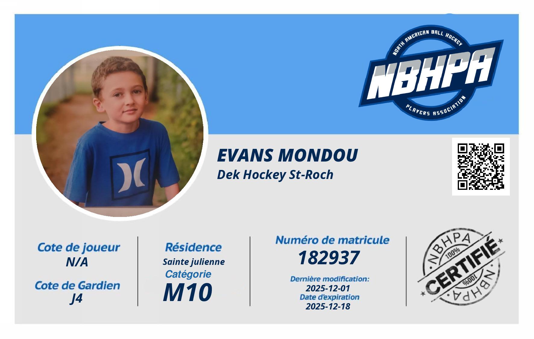 EVANS Mondou