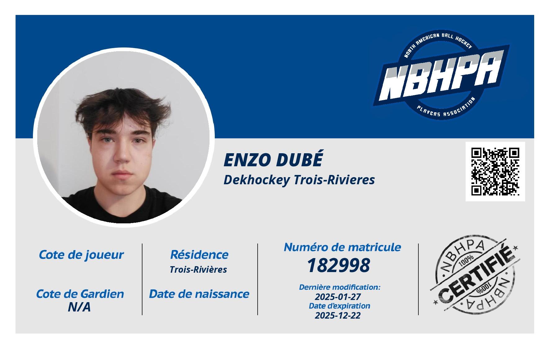 Enzo Dubé