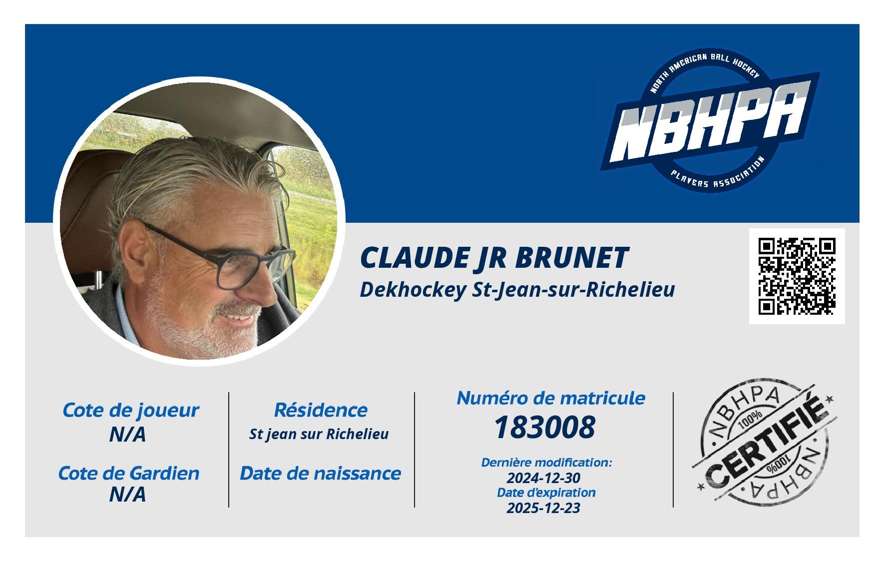 Claude JR Brunet