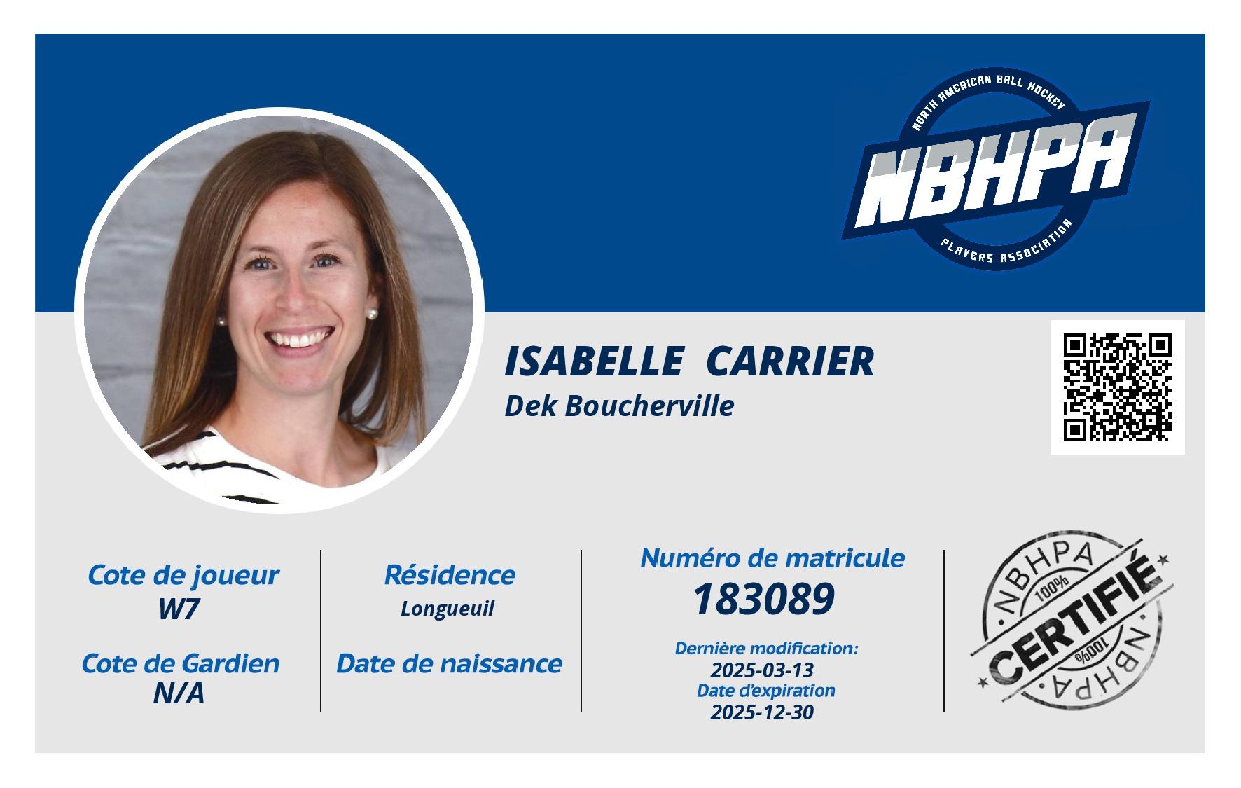 Isabelle  Carrier