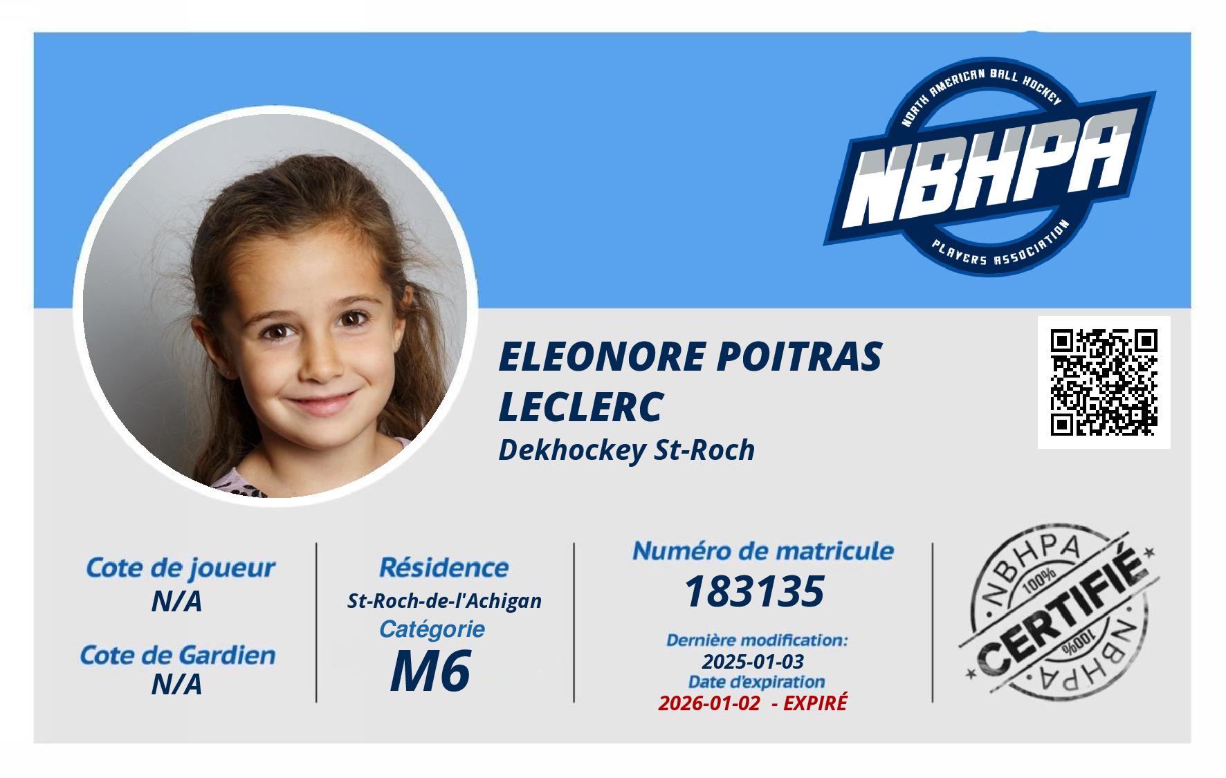 Eleonore Poitras Leclerc