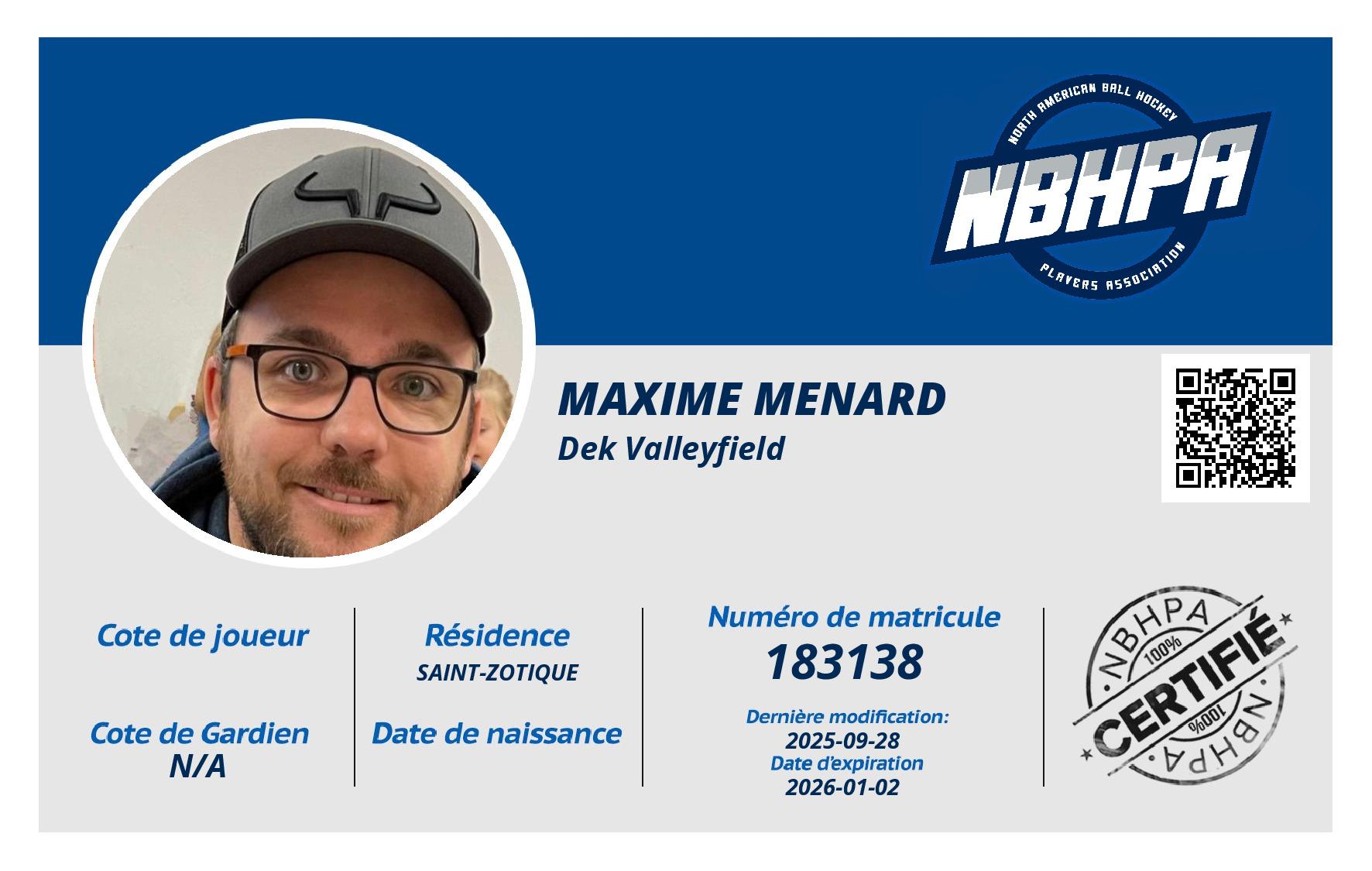 MAXIME MENARD