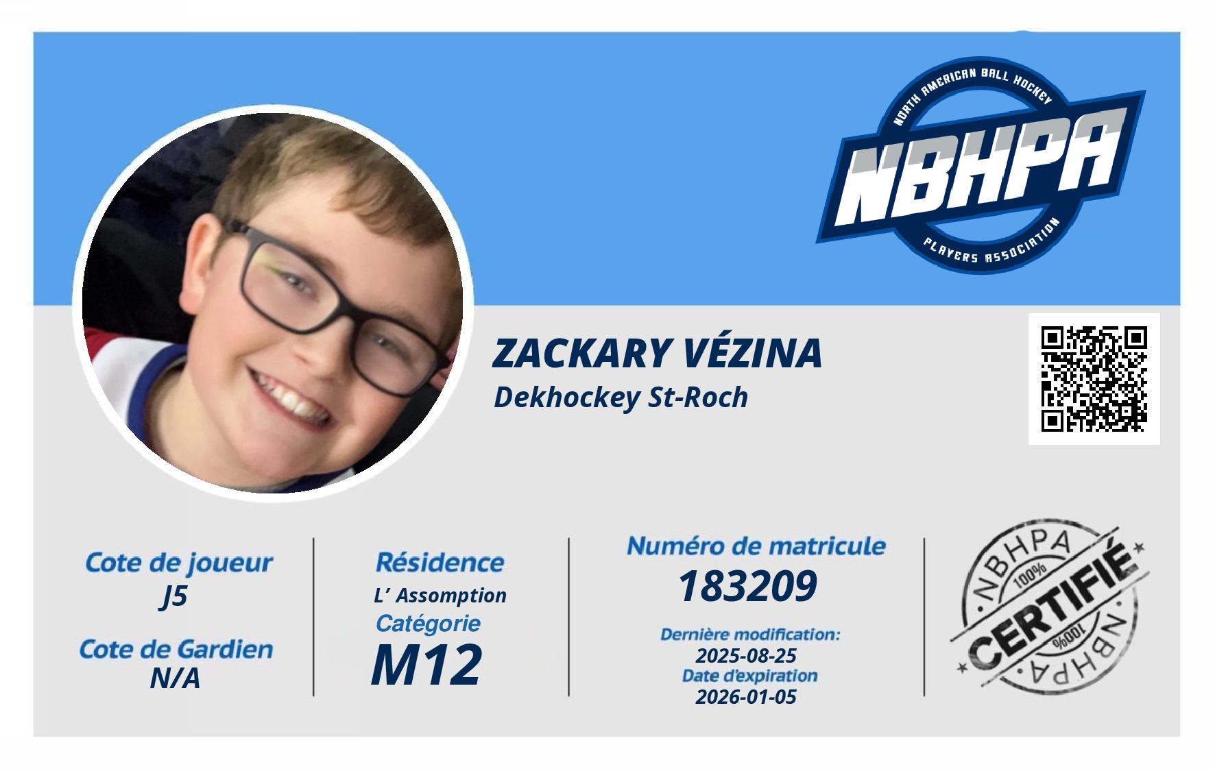 Zackary Vézina