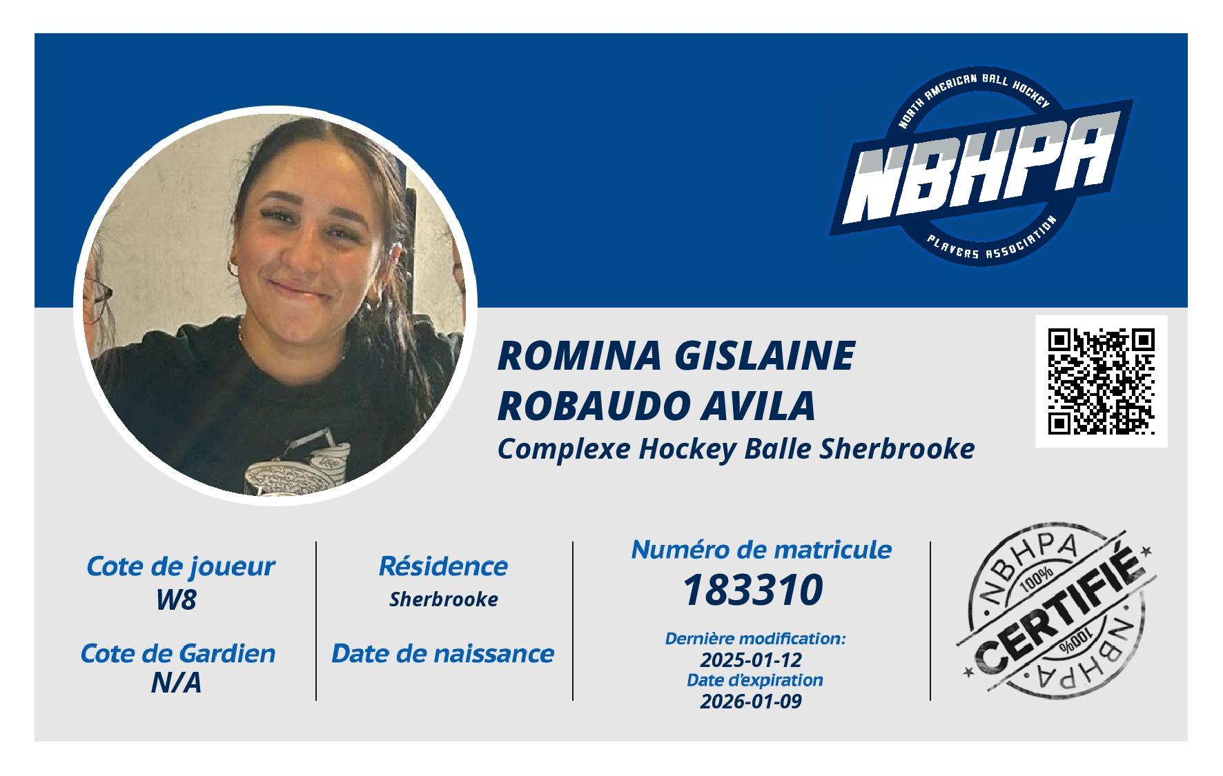 Romina Gislaine Robaudo avila