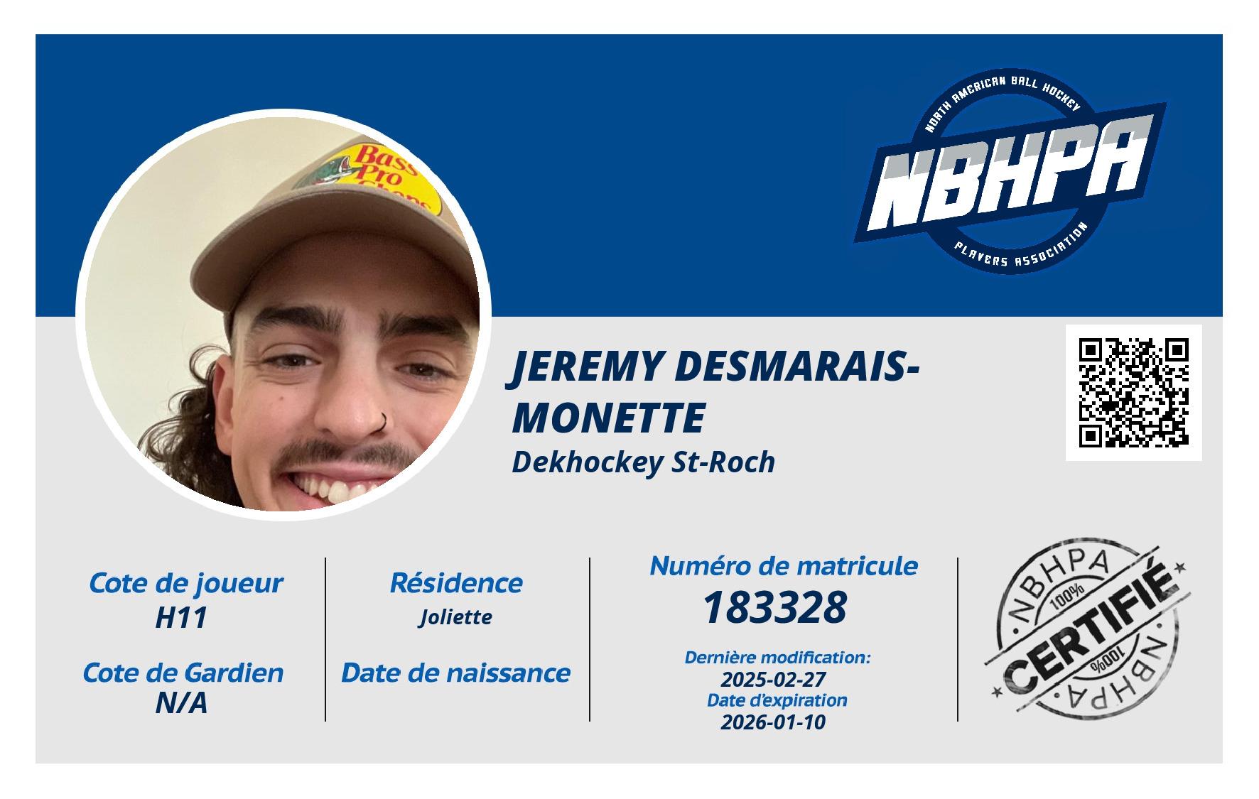 Jeremy Desmarais-Monette
