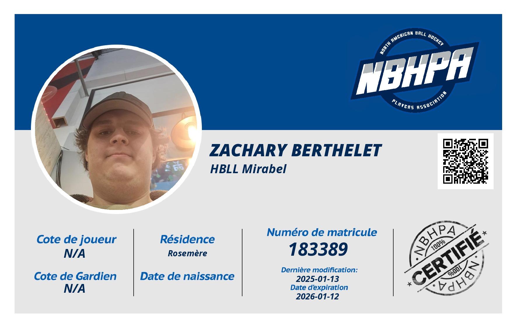 Zachary Berthelet