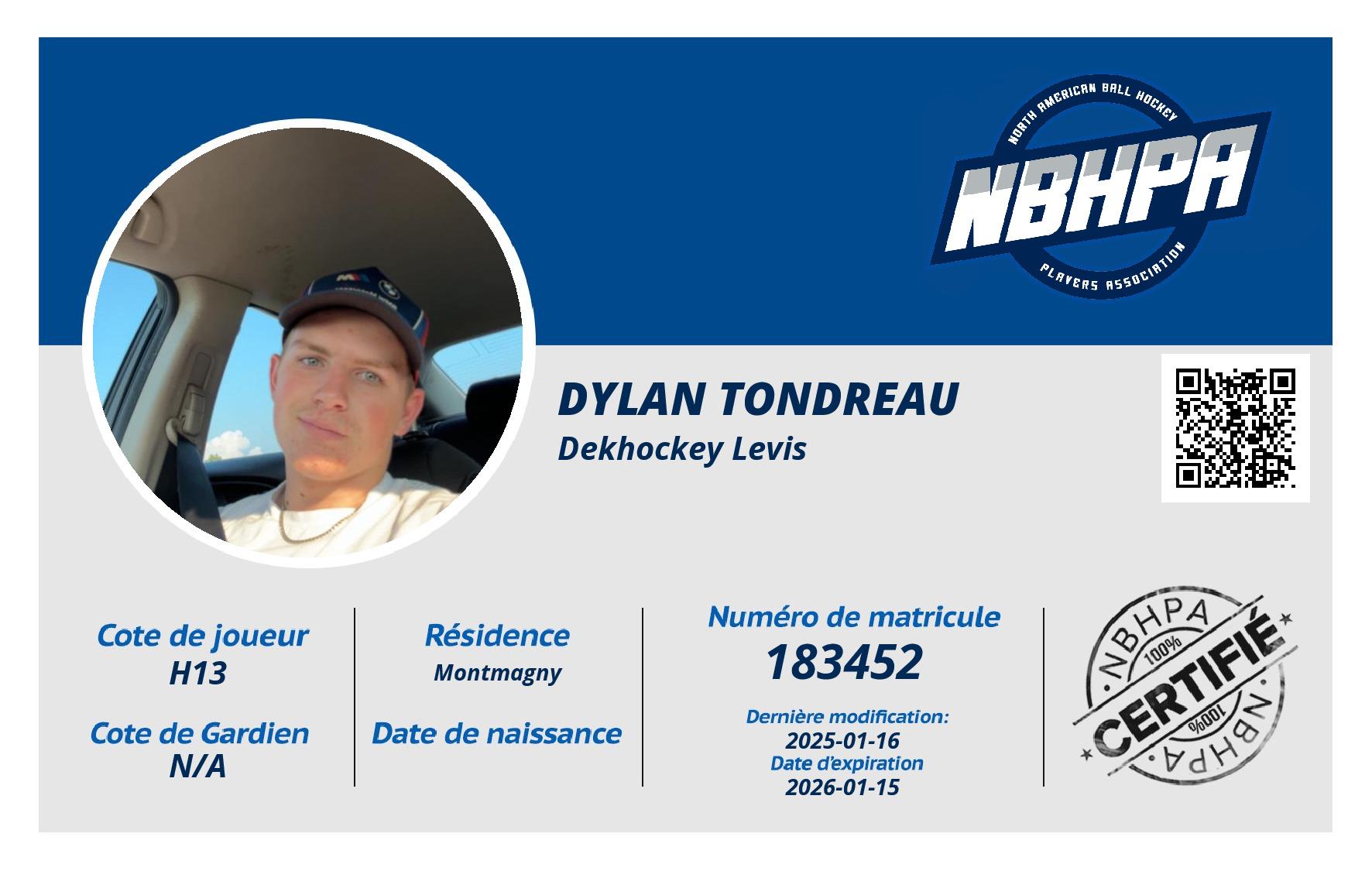 Dylan Tondreau