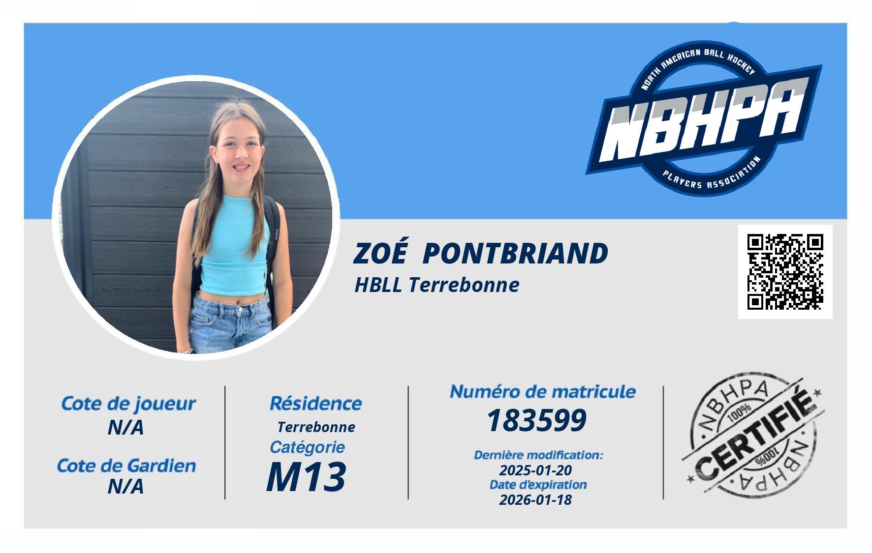 Zoé  Pontbriand