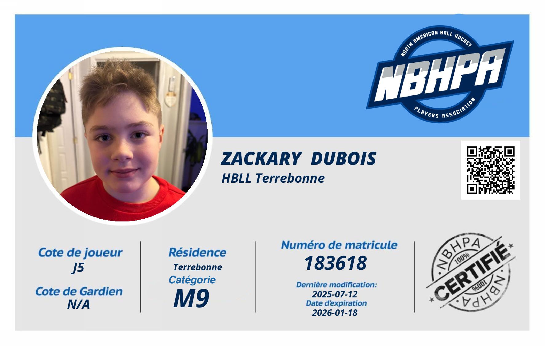 Zackary  Dubois