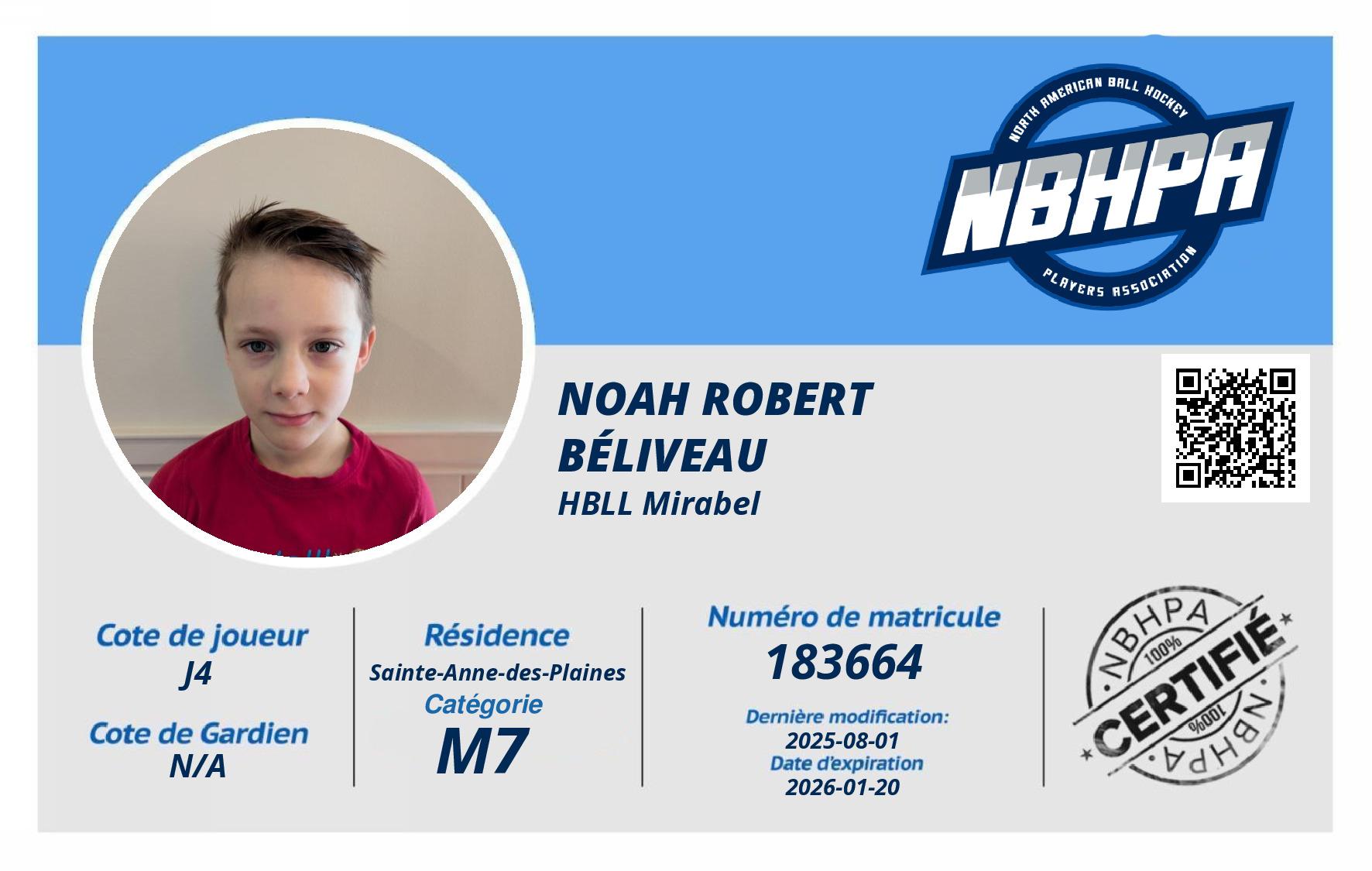 Noah Robert Béliveau 