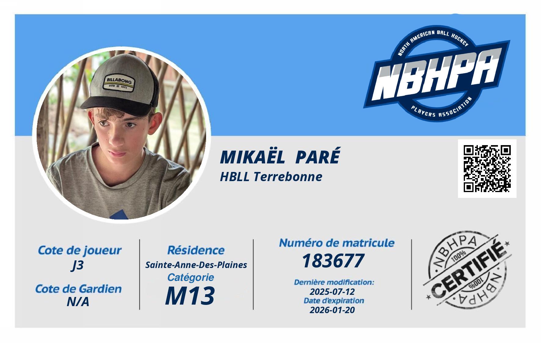 Mikaël  Paré 