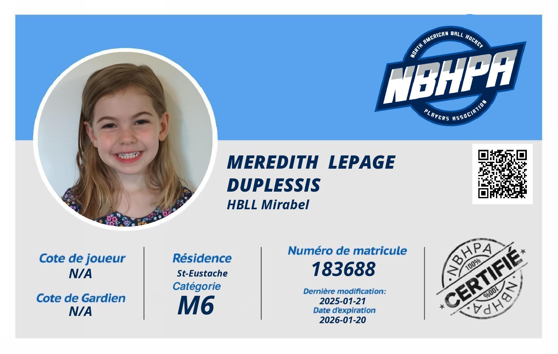 Meredith  Lepage Duplessis 