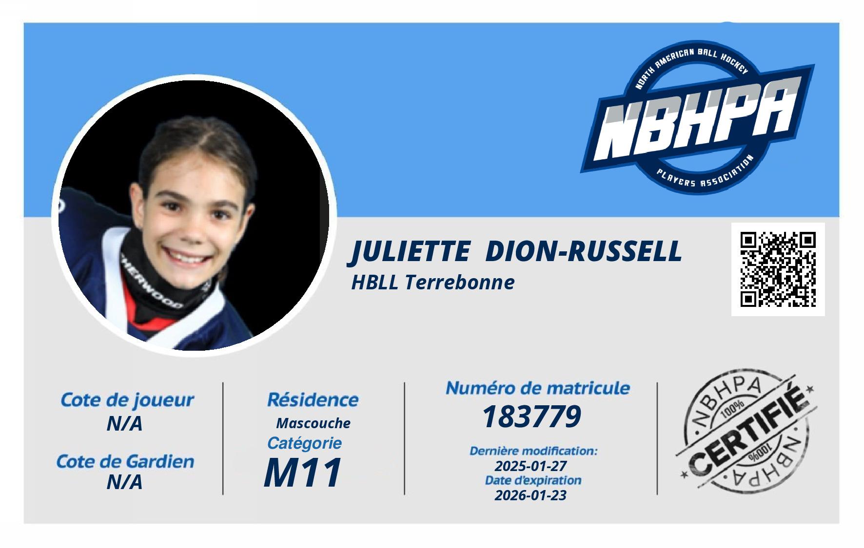 Juliette  Dion-Russell