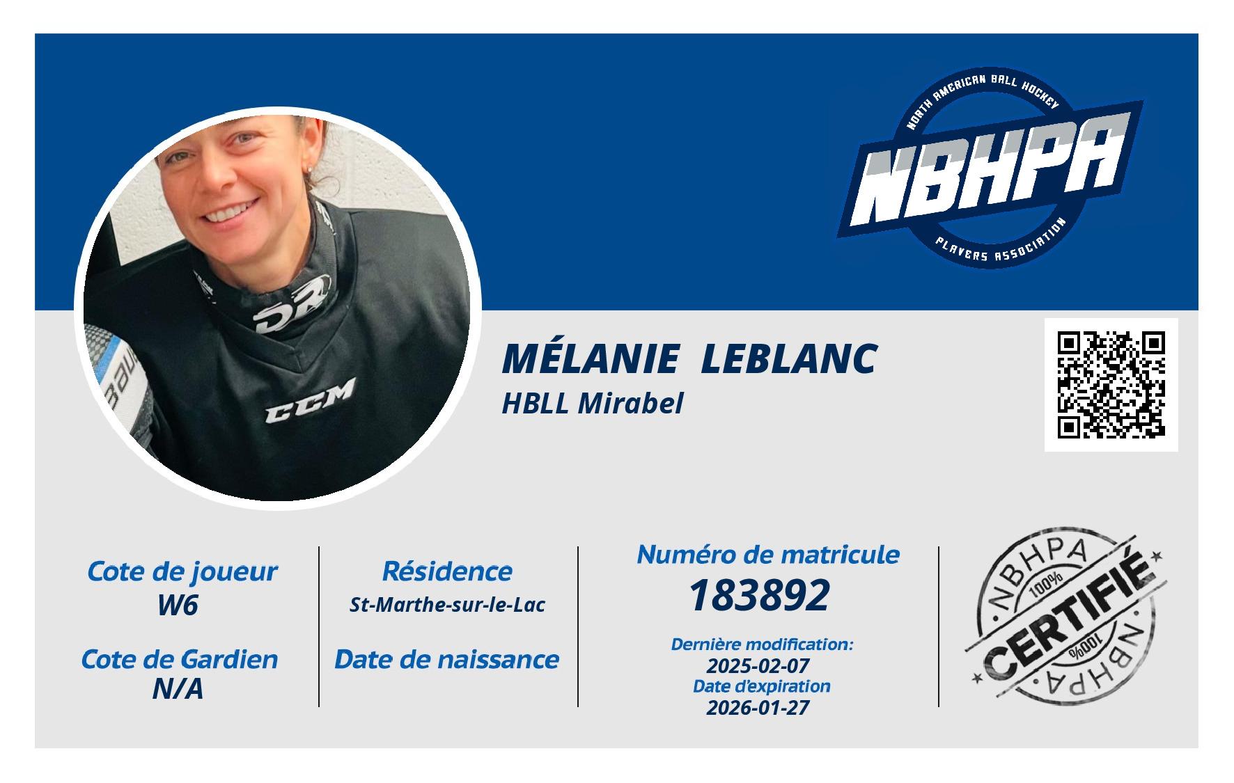 Mélanie  Leblanc 