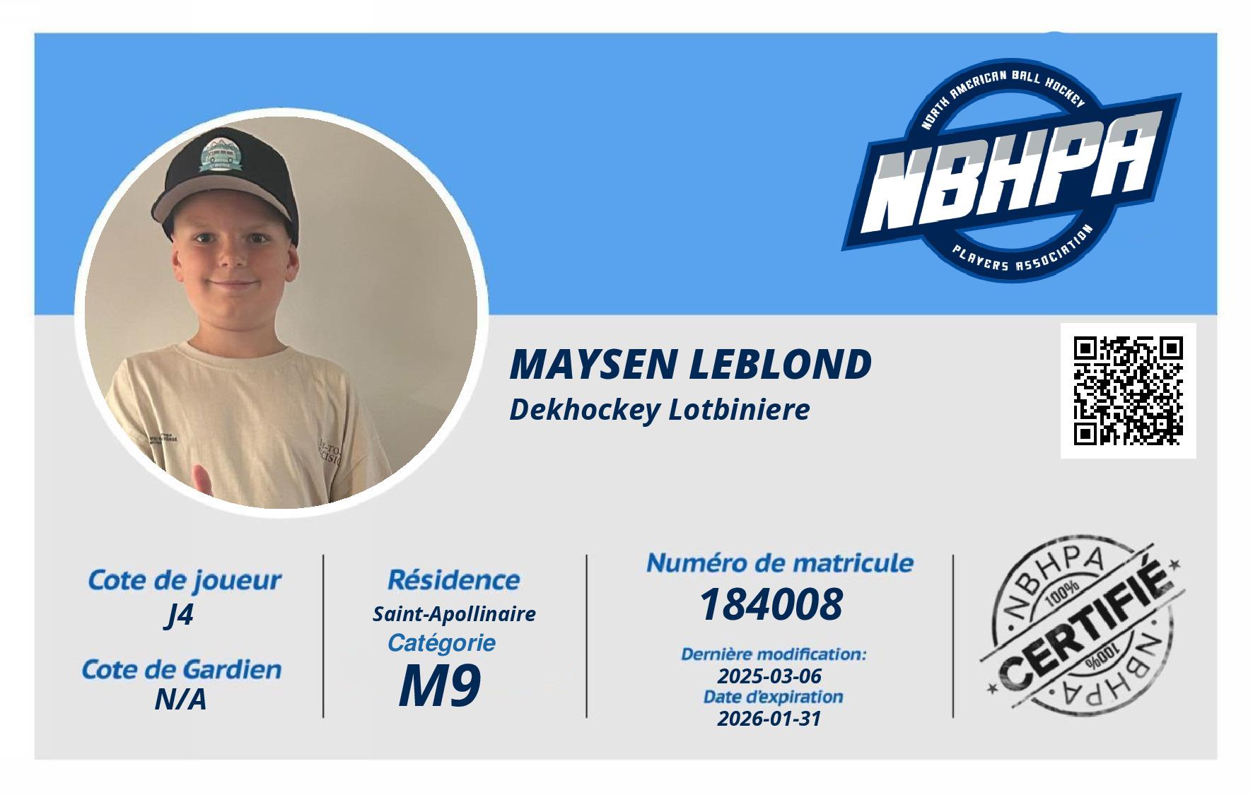 Maysen Leblond
