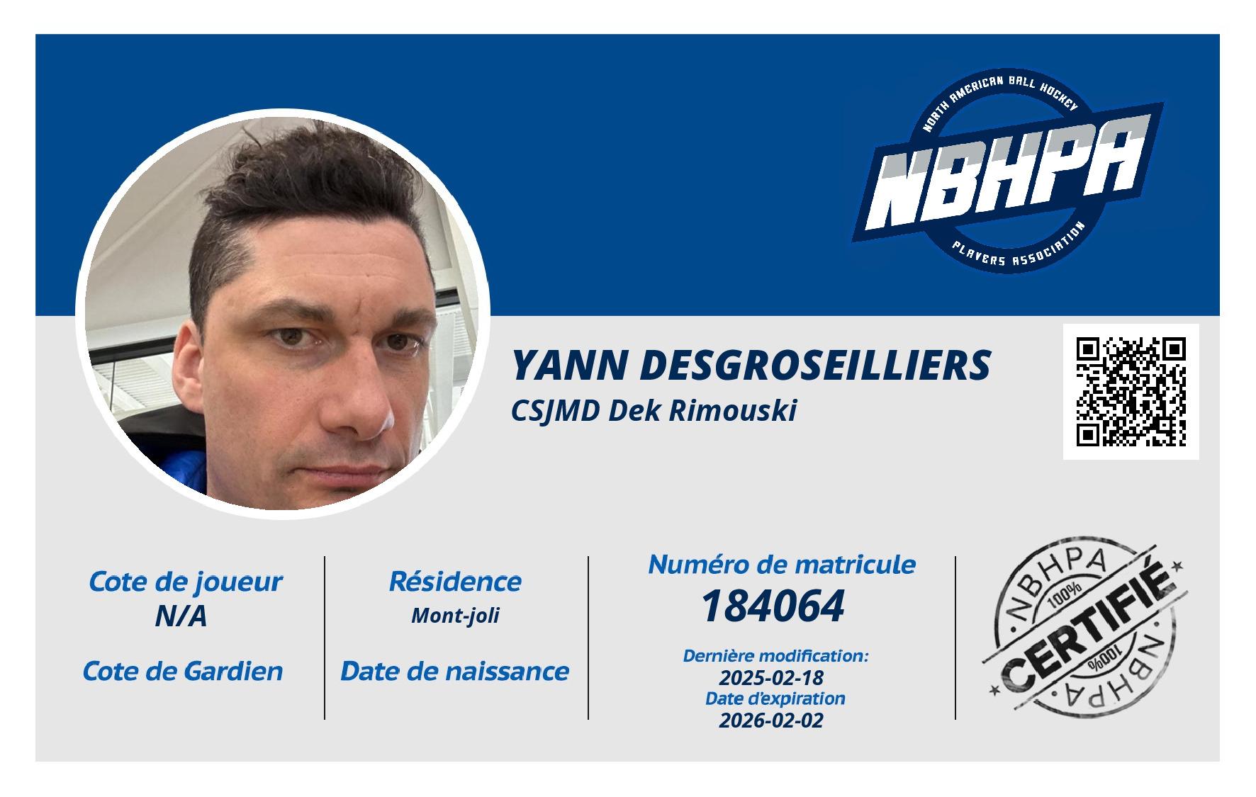 Yann Desgroseilliers 