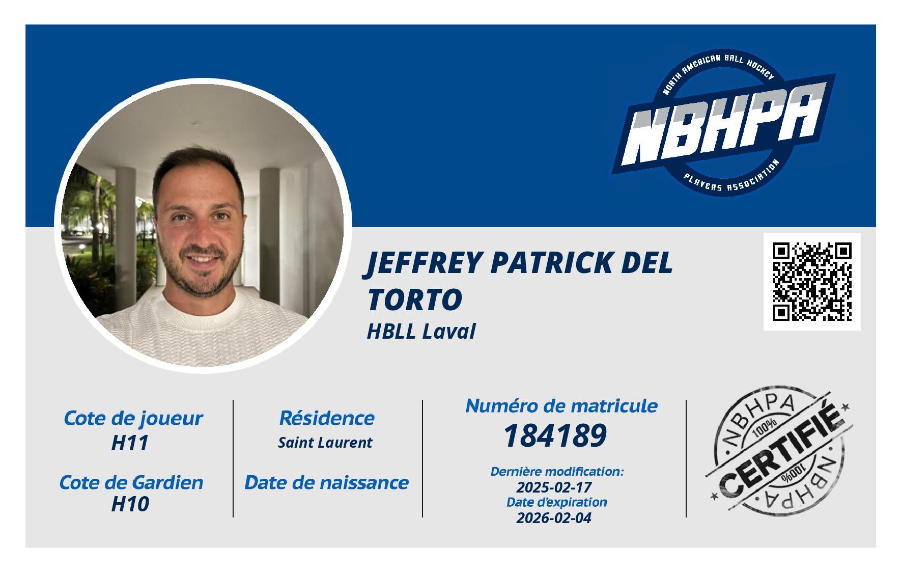 Jeffrey Patrick Del Torto