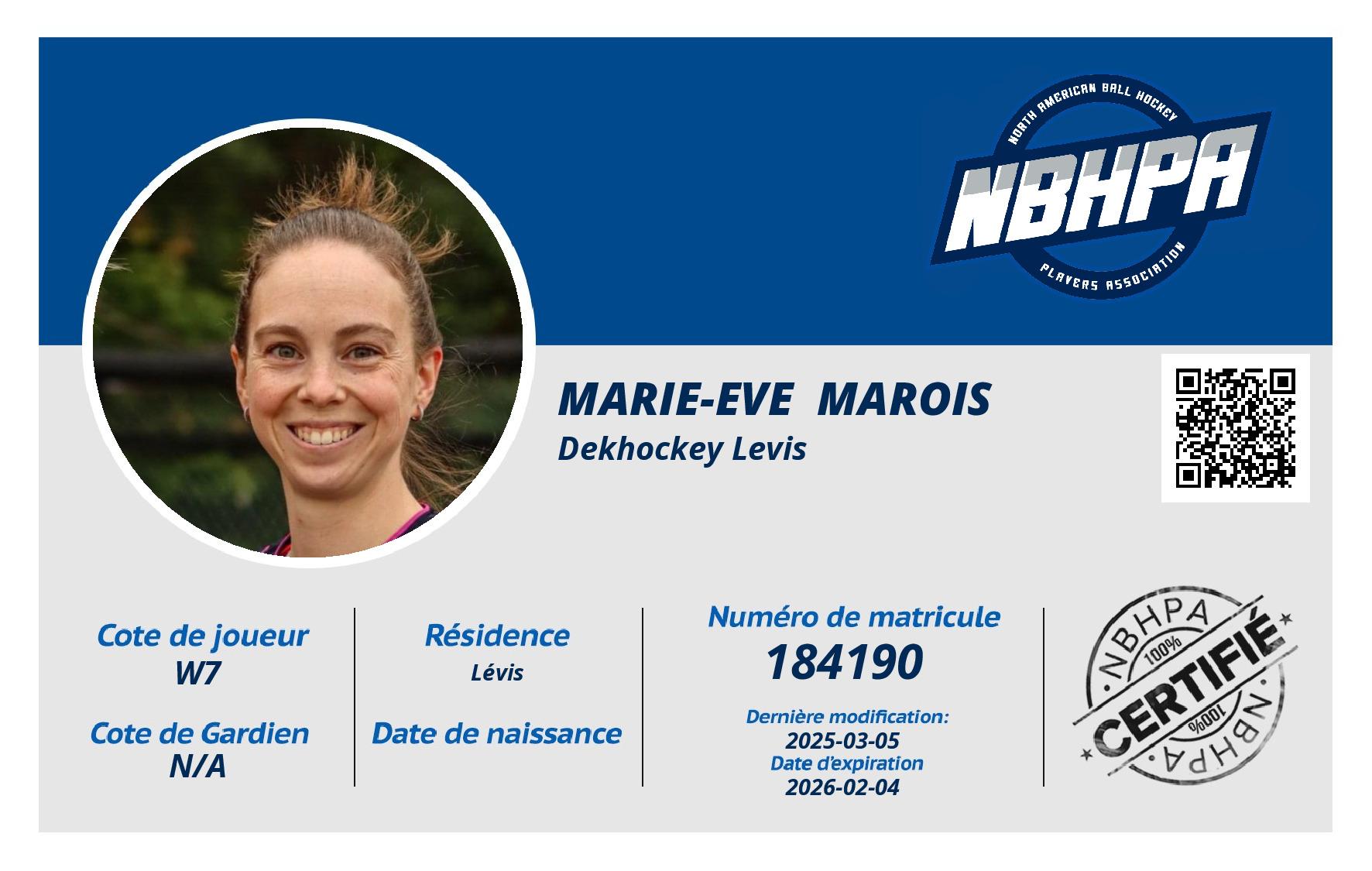 Marie-Eve  Marois