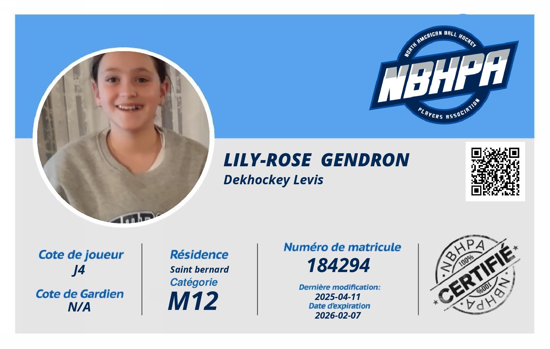 Lily-Rose  Gendron 