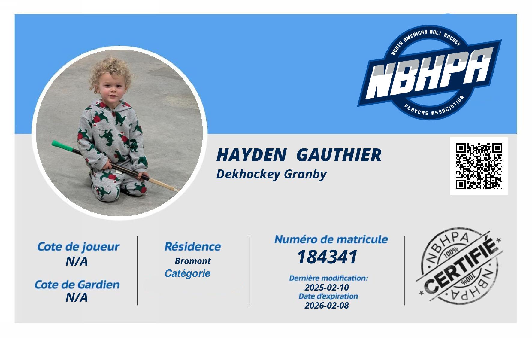 Hayden  Gauthier 
