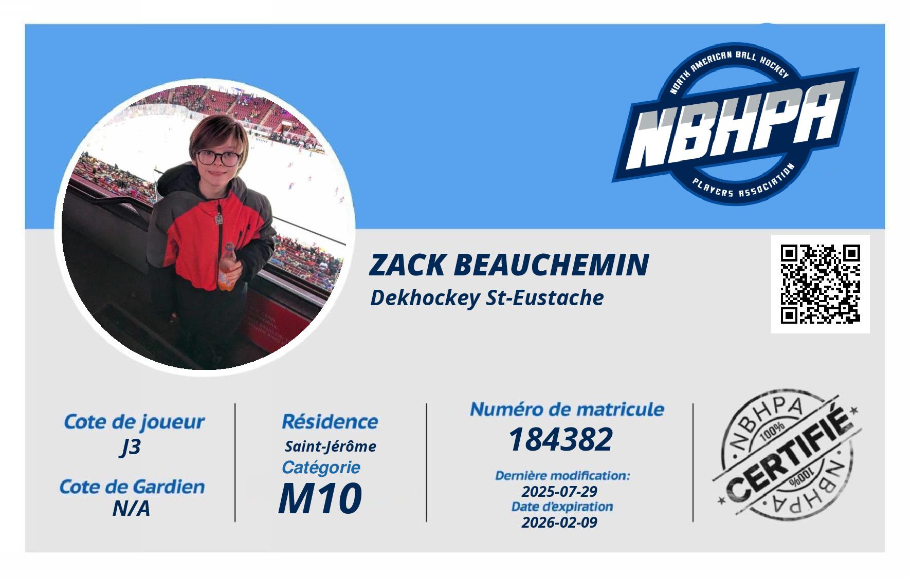 Zack Beauchemin