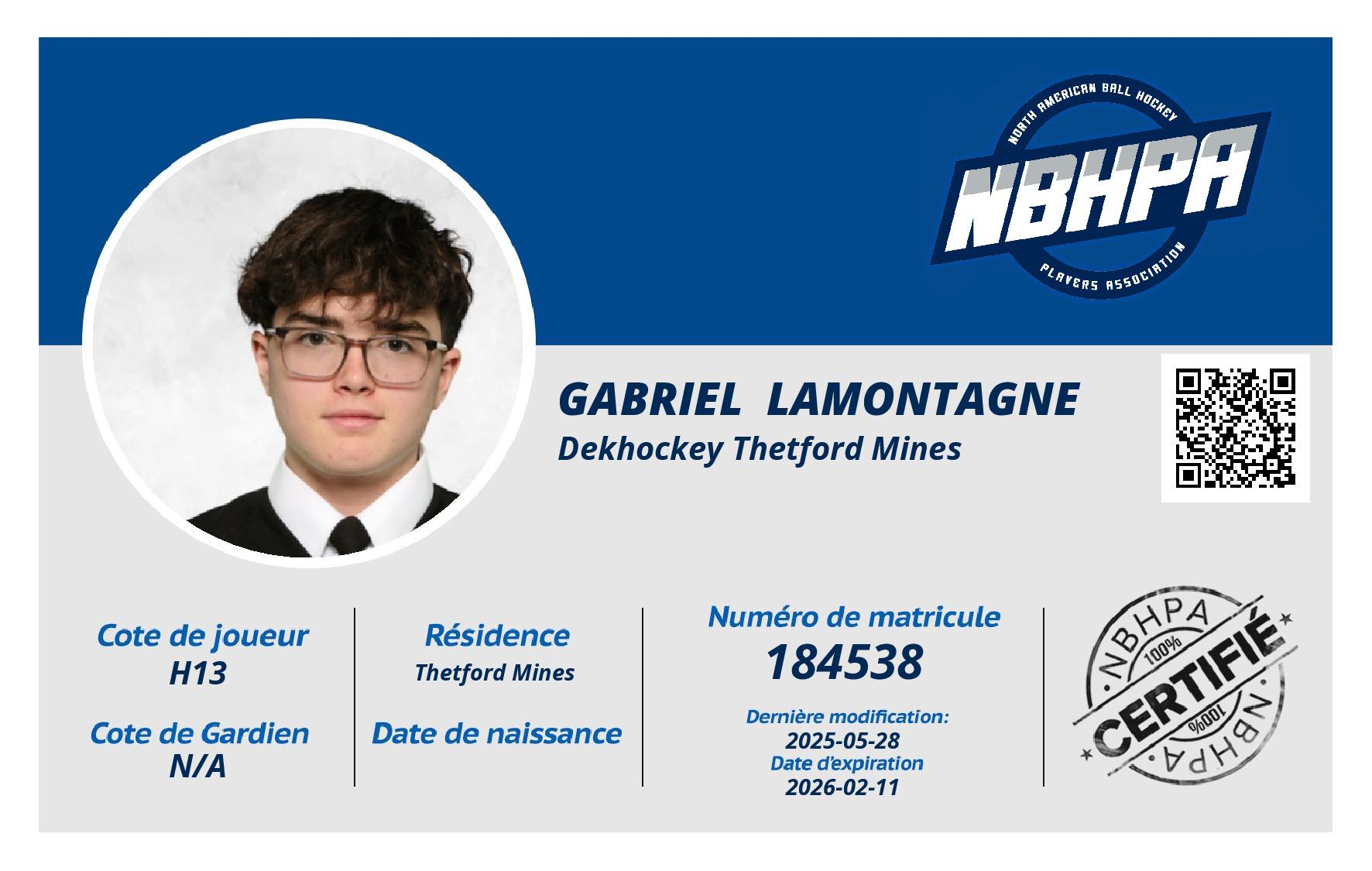 Gabriel  Lamontagne 