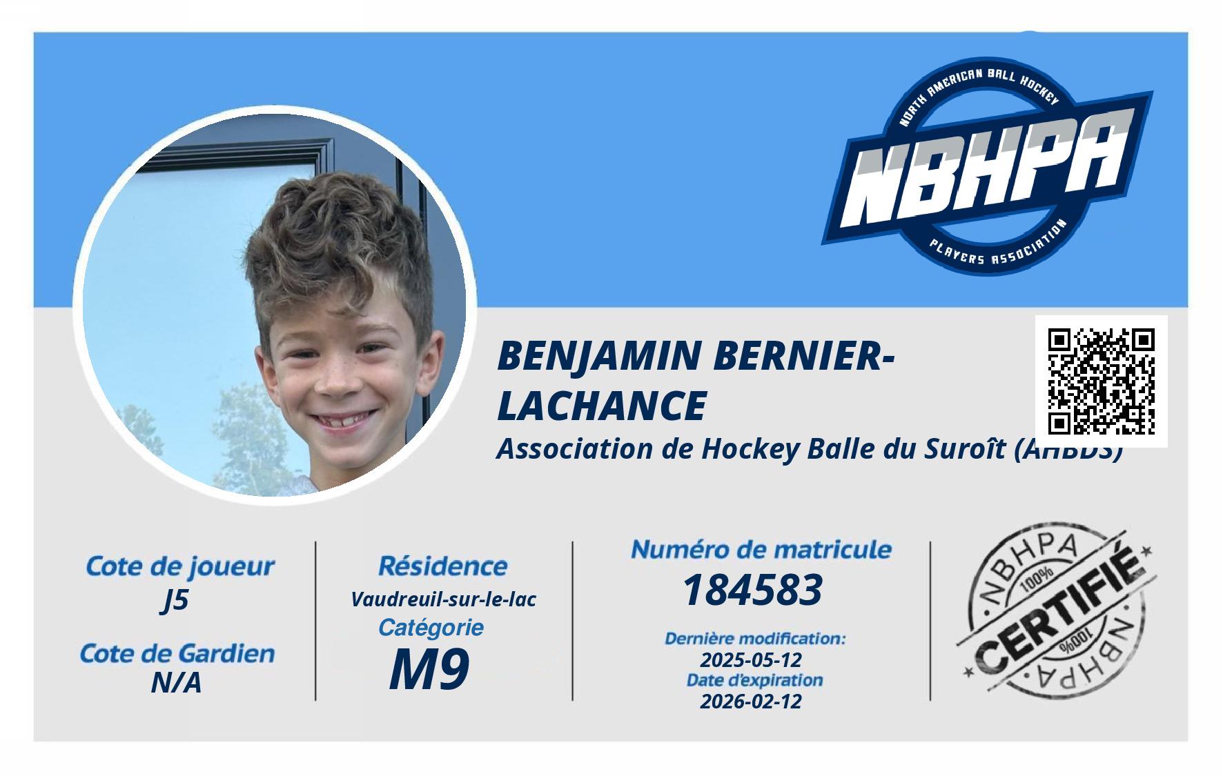 Benjamin Bernier-Lachance