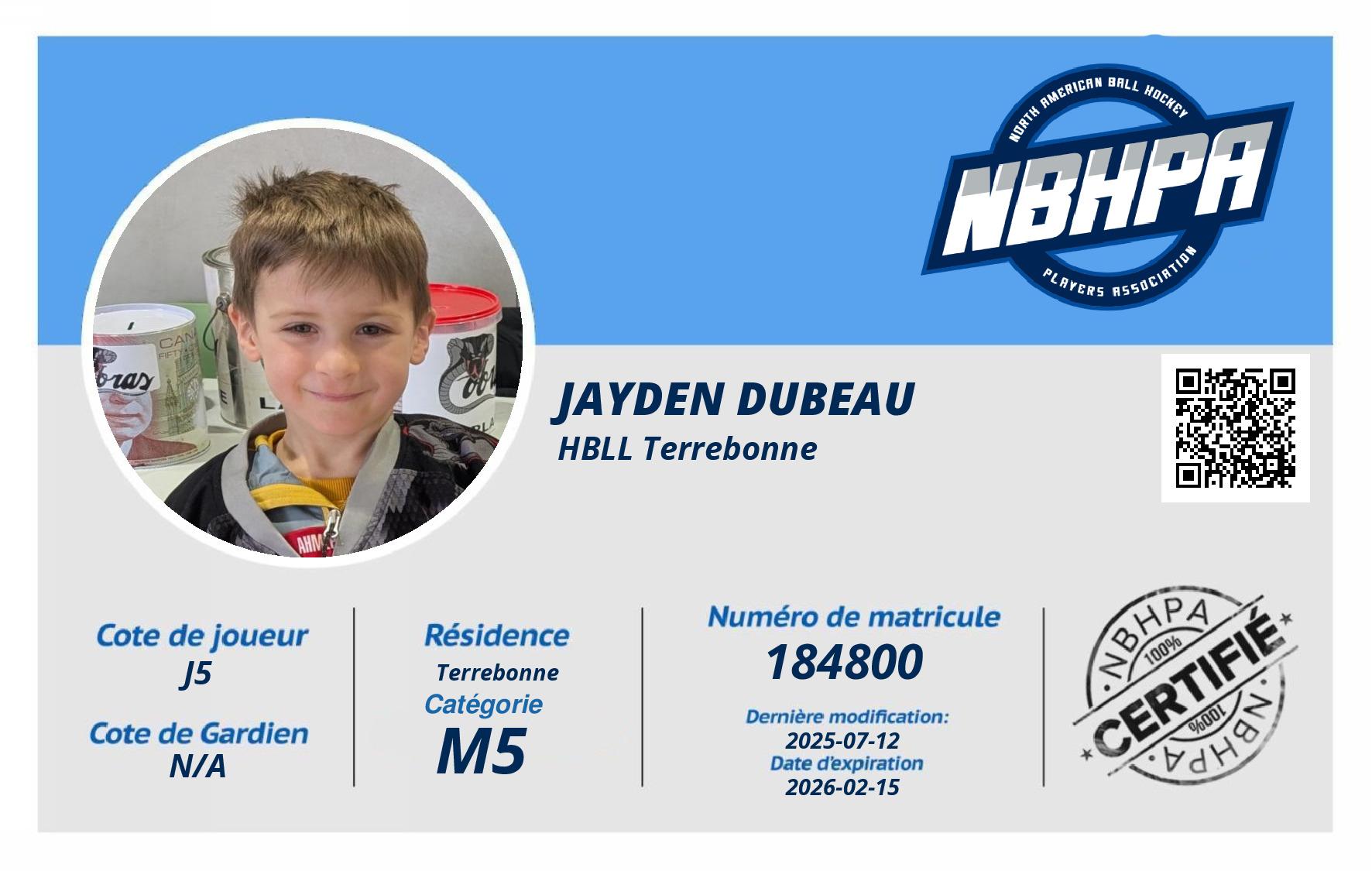 Jayden Dubeau