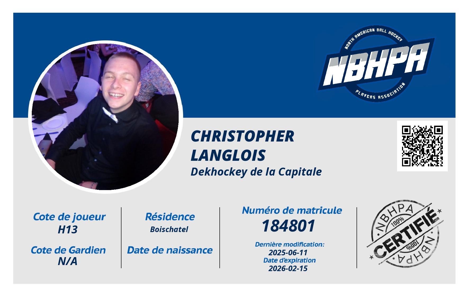 Christopher  Langlois