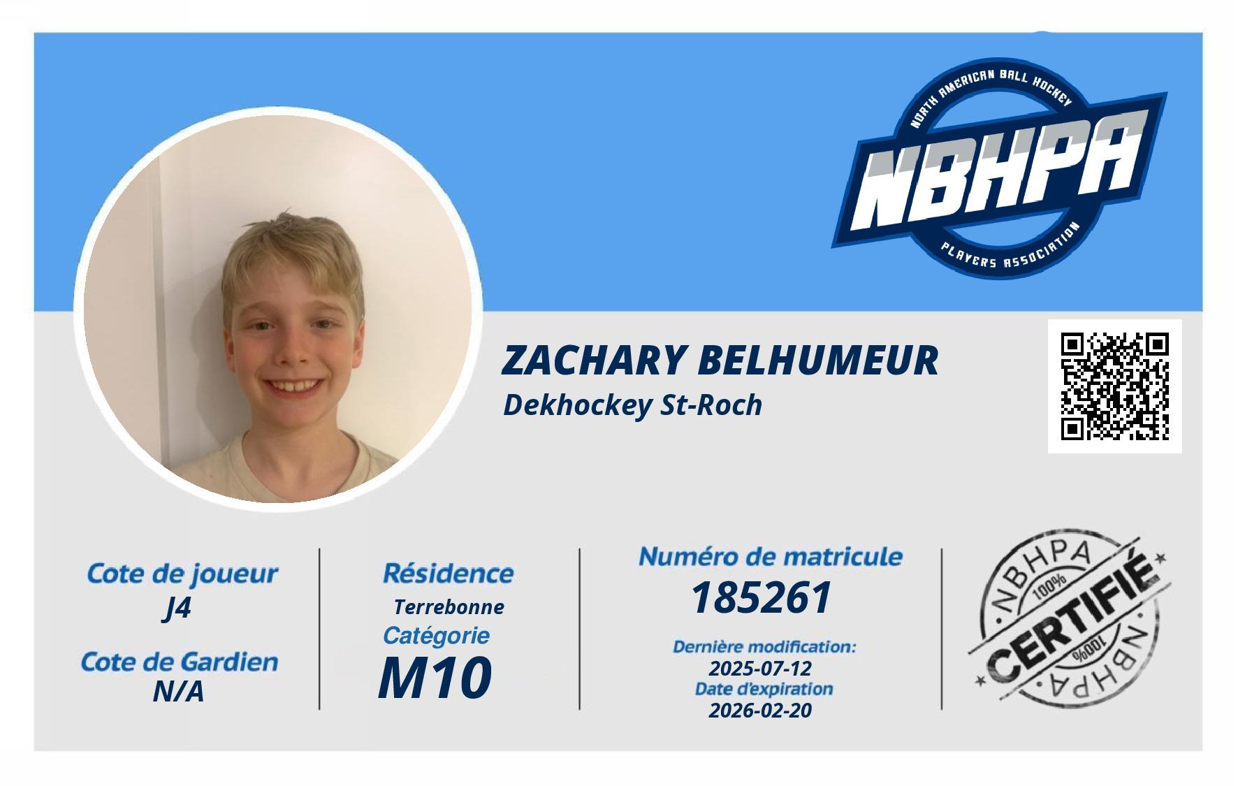 Zachary Belhumeur 
