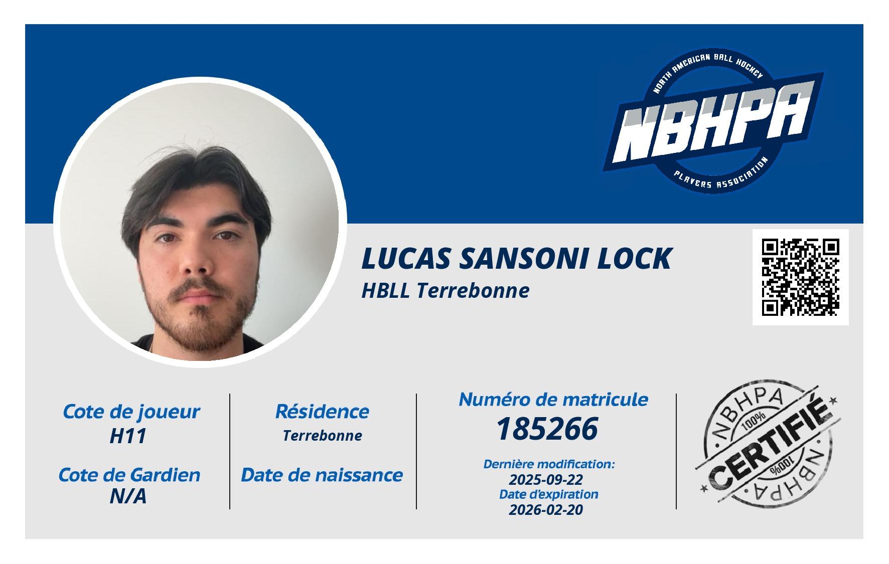 Lucas Sansoni Lock